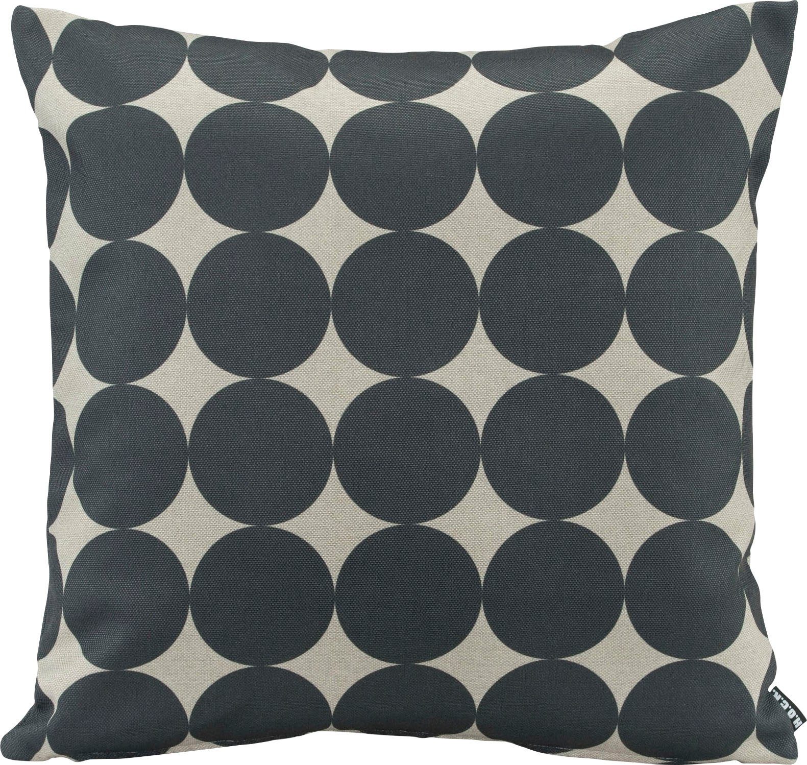 H.O.C.K. Dekokissen Circle, mit Kreisen, Kissenhülle mit Füllung, 1 Stück