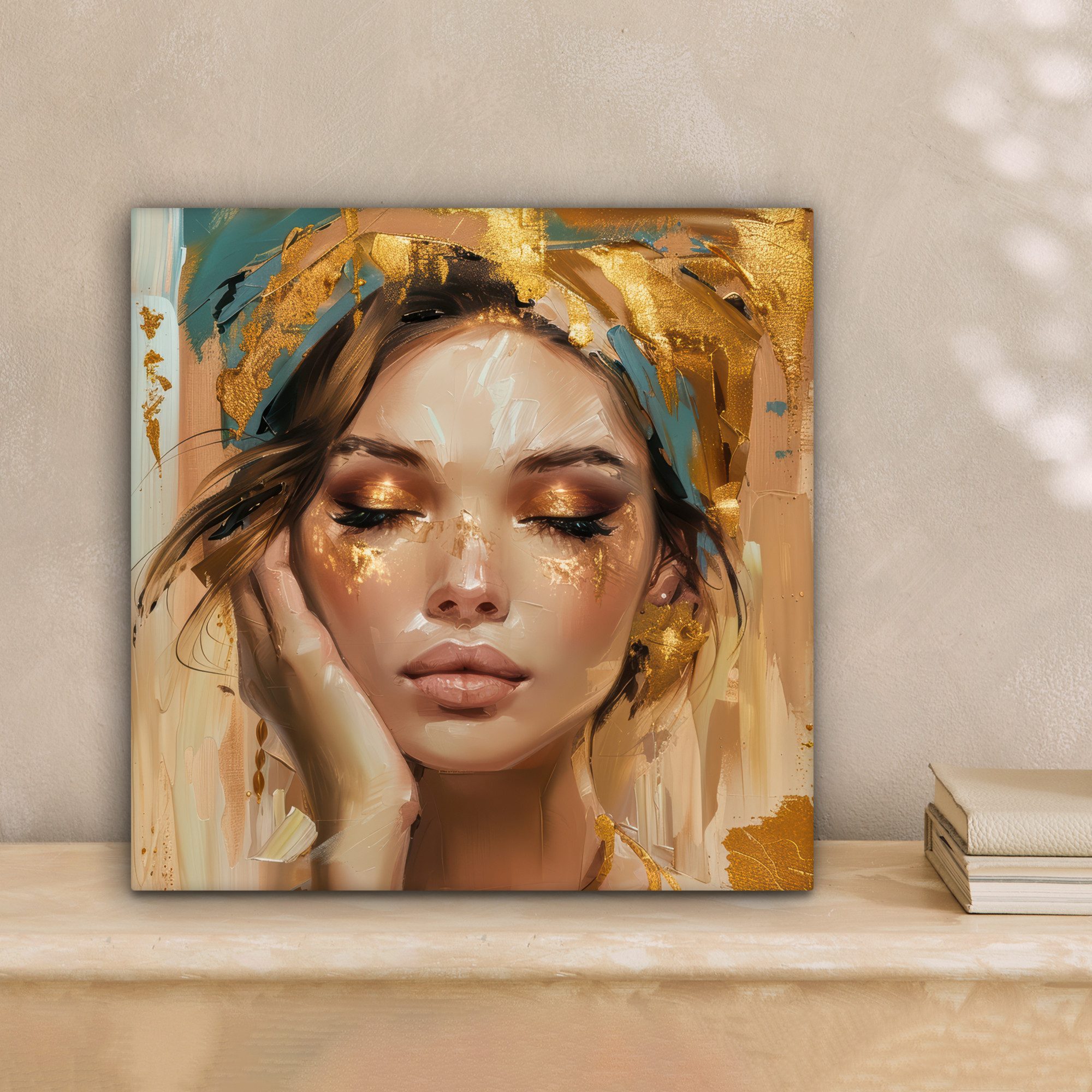 OneMillionCanvasses® Leinwandbild Frauen - Porträt - Luxus - Gold, Fotodruc günstig online kaufen