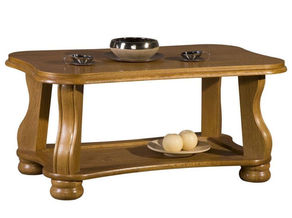 JVmoebel Couchtisch Handgefertigter Beistelltisch aus echtem Holz im Landhausstil (Packung), Made in Europa