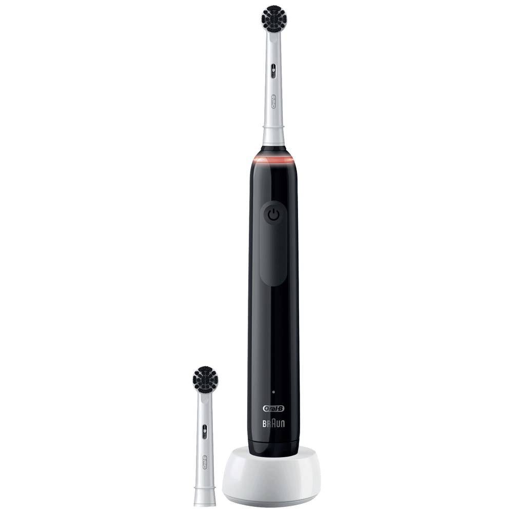 Oral-B Elektrische Zahnbürste Pro 3 3000 Pure Clean Black NEW, Reiseetui, Andruckkontrolle