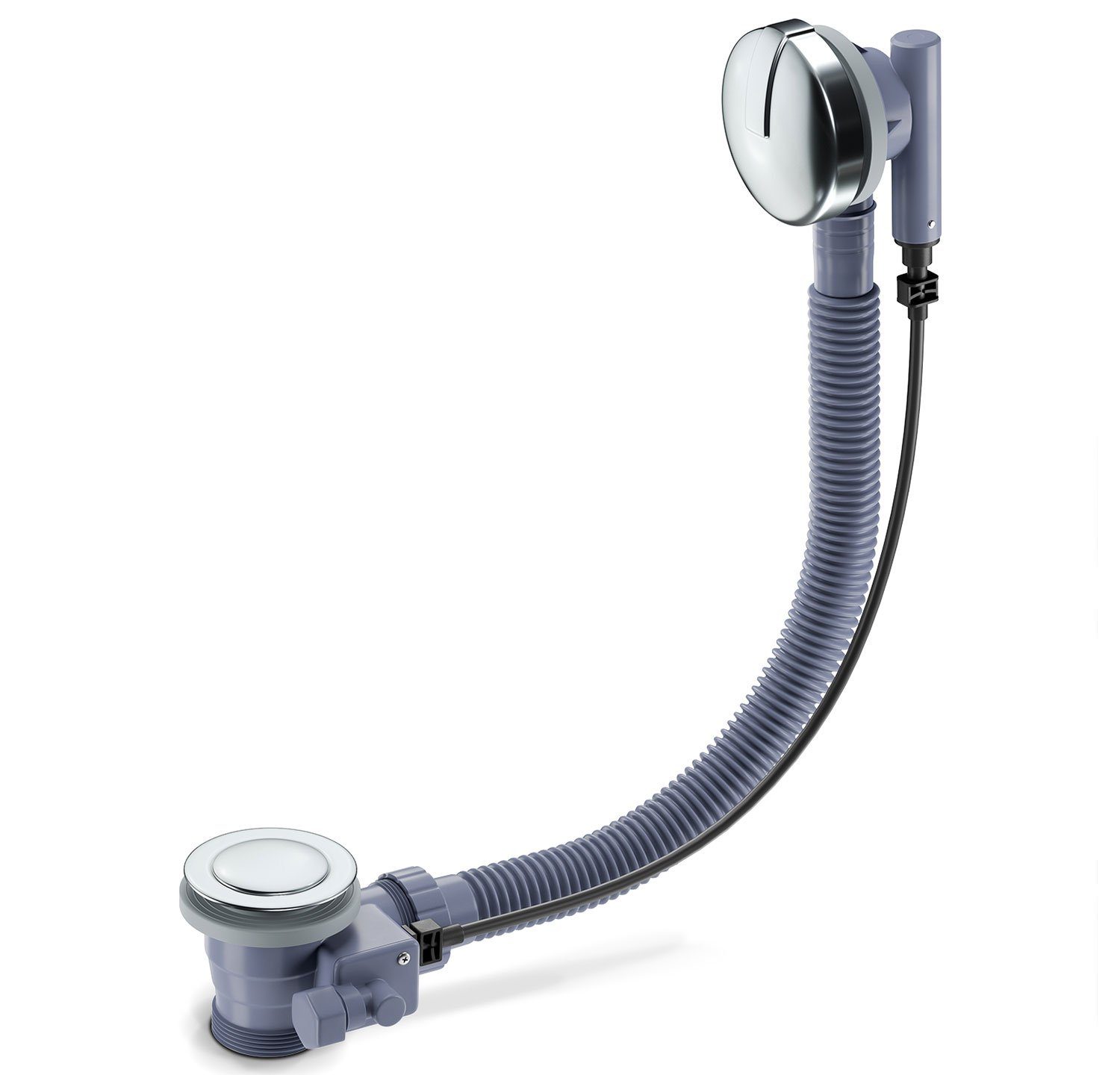 AQUADE Ab-Überlaufgarnitur mit Ex­zen­ter, für Badewannen, Whirlpools