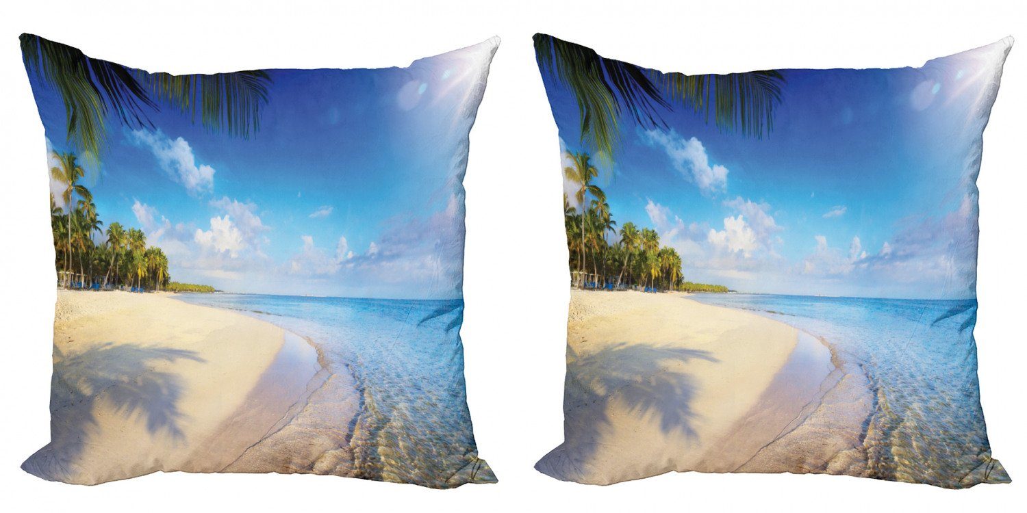 Kissenbezüge Modern (2 Abakuhaus Doppelseitiger Lage Stück), Accent Fidschi Sommerzeit Digitaldruck, ruhige