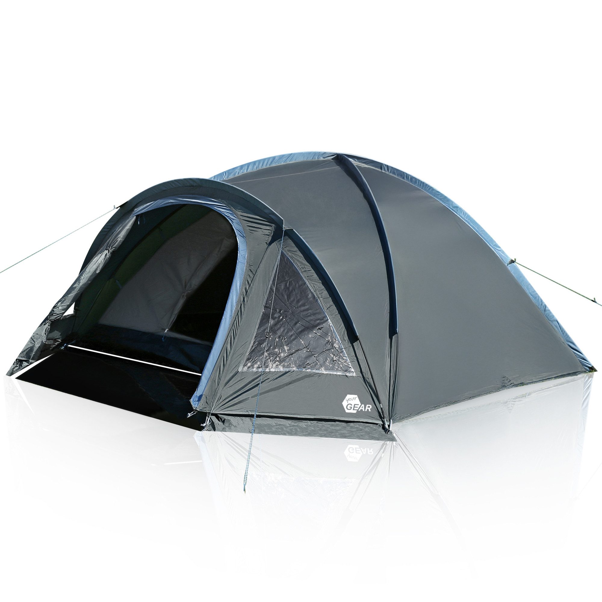 yourGEAR Kuppelzelt your GEAR Zelt Monza 4 Personen Kuppelzelt Vorbau Bodenplane UV 50+, Personen: 4