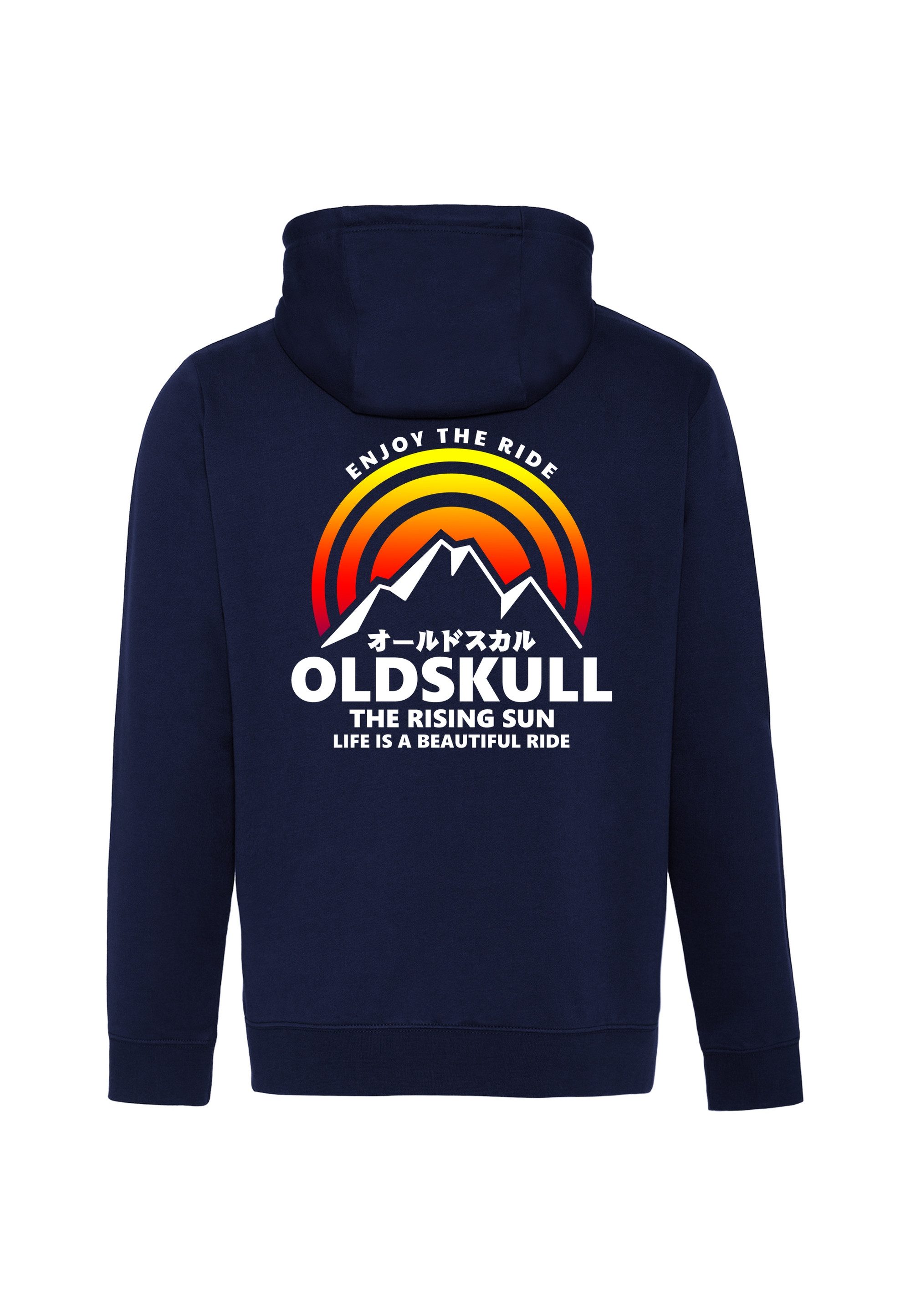 Oldskull Sweatjacke Retro Rising Sun (1-tlg) mit coolem Print – Bild 4 von 5
