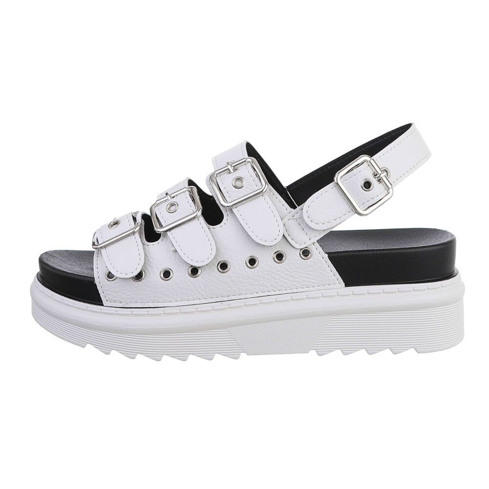 Ital-Design Damen Freizeit Plateausandaletten Flach Plateausandaletten günstig online kaufen