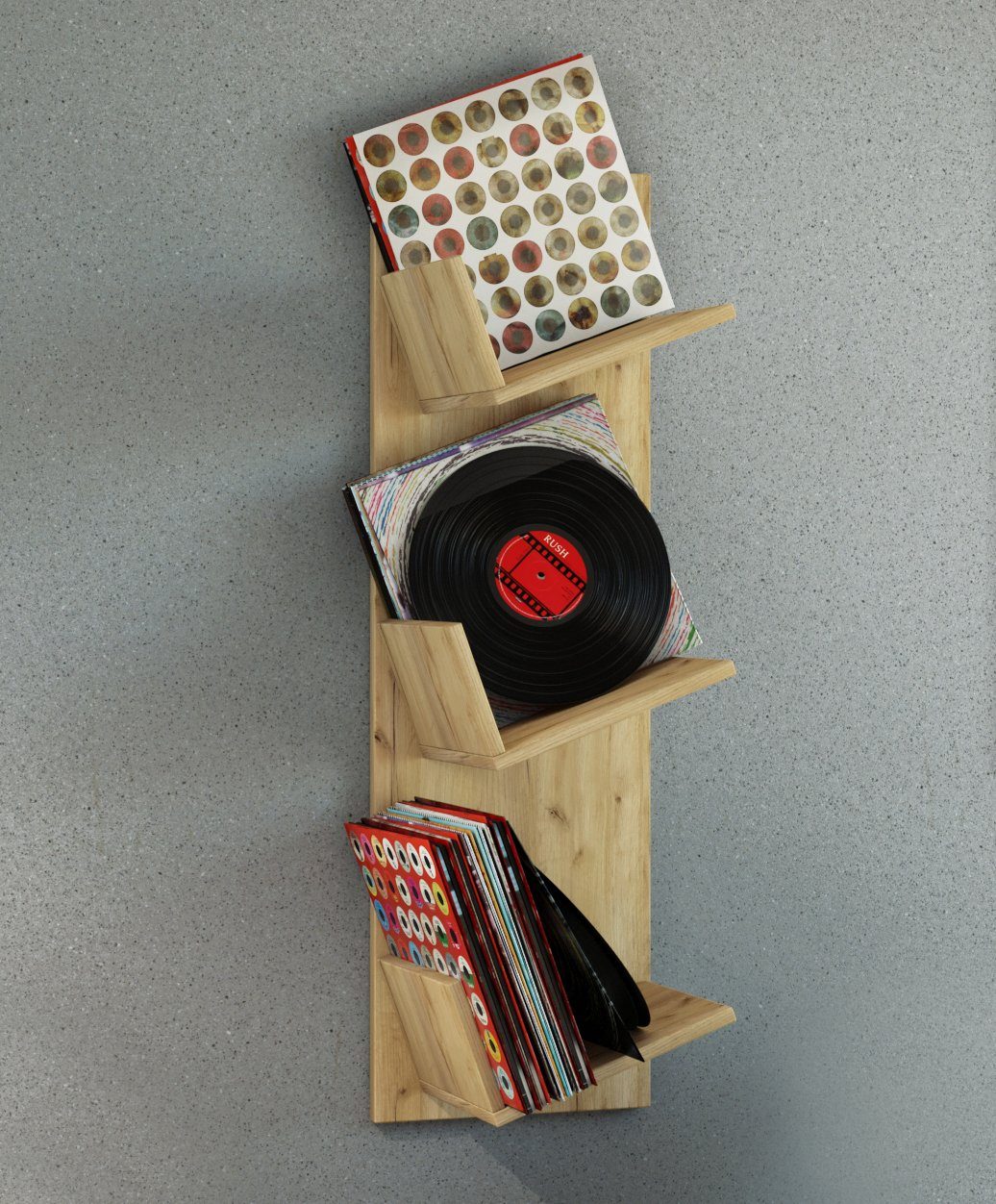 VCM CD-Regal Holz Bücher Schallplatten LP günstig online kaufen