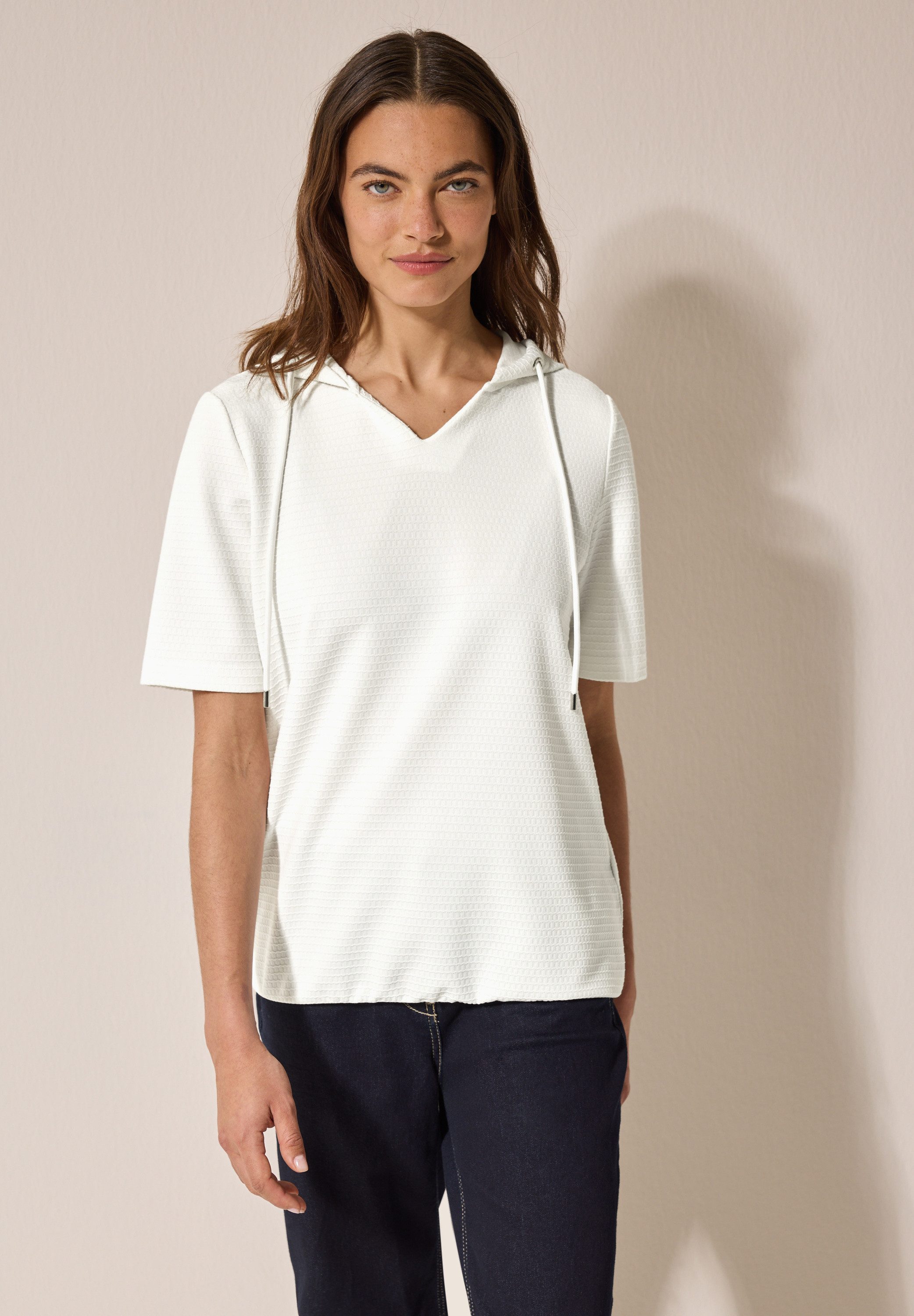 CECIL Kapuzenshirt aus softem Materialmix günstig online kaufen