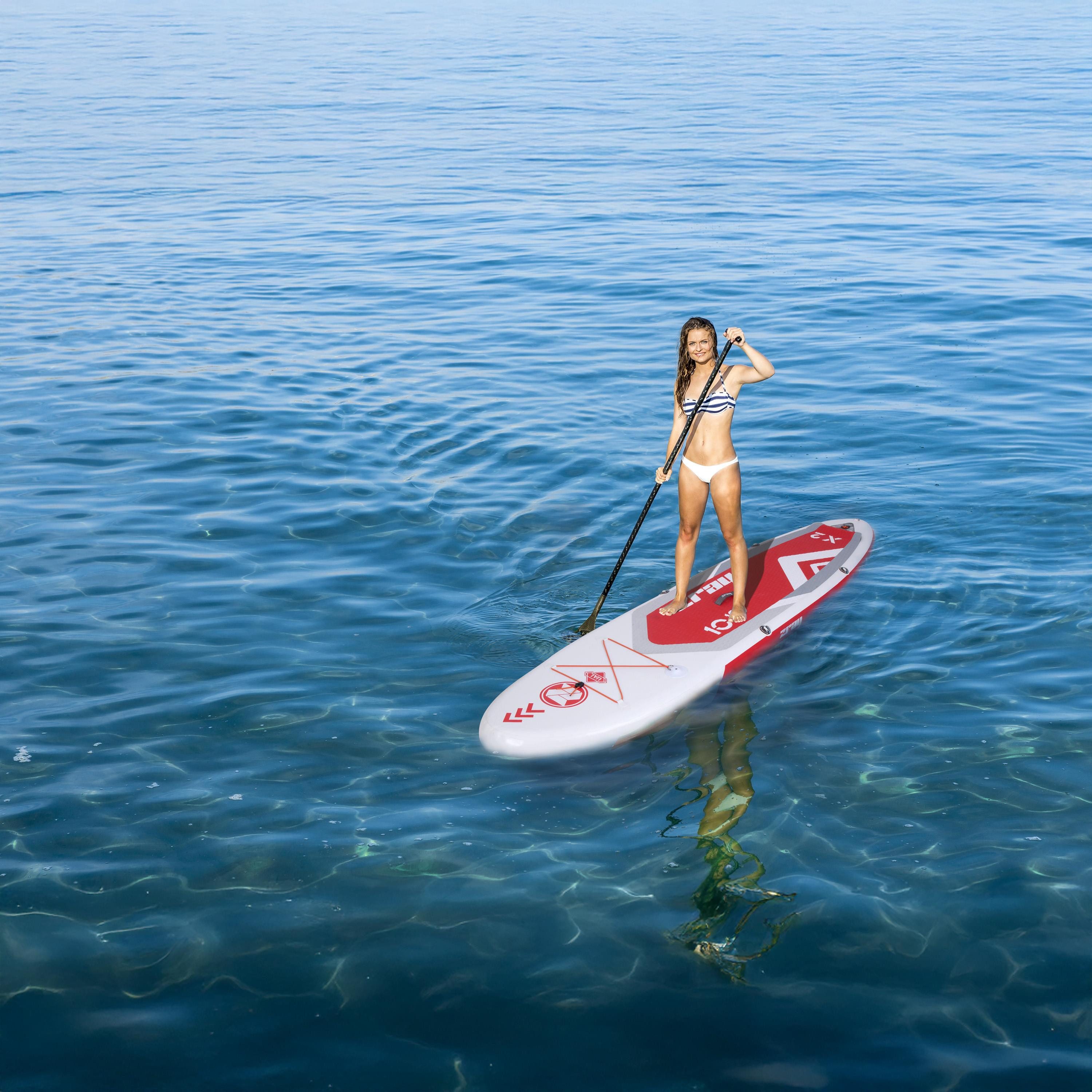 zray Inflatable SUP-Board ZRAY X2 Stand up Paddling Komplettset rot 330x81x15 cm, All Around Advanced, (Starkes Allround-SUP für Familien und Fortgeschrittene, 6 tlg., Stand Up Paddling Board Komplettset), für alle Gewässer geeignet