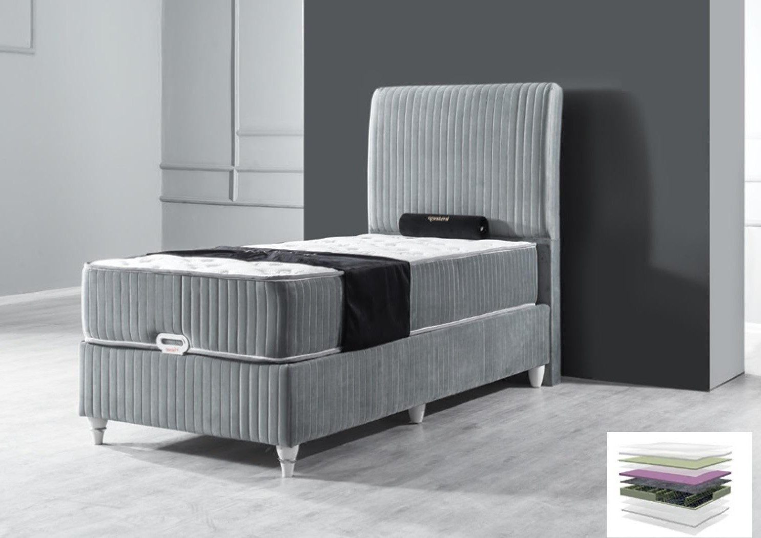 Xlmoebel Boxspringbett Luxus Boxspringbett mit hochwertiger Matratze und elegantem Design (Bett), Hergestellt in Europa