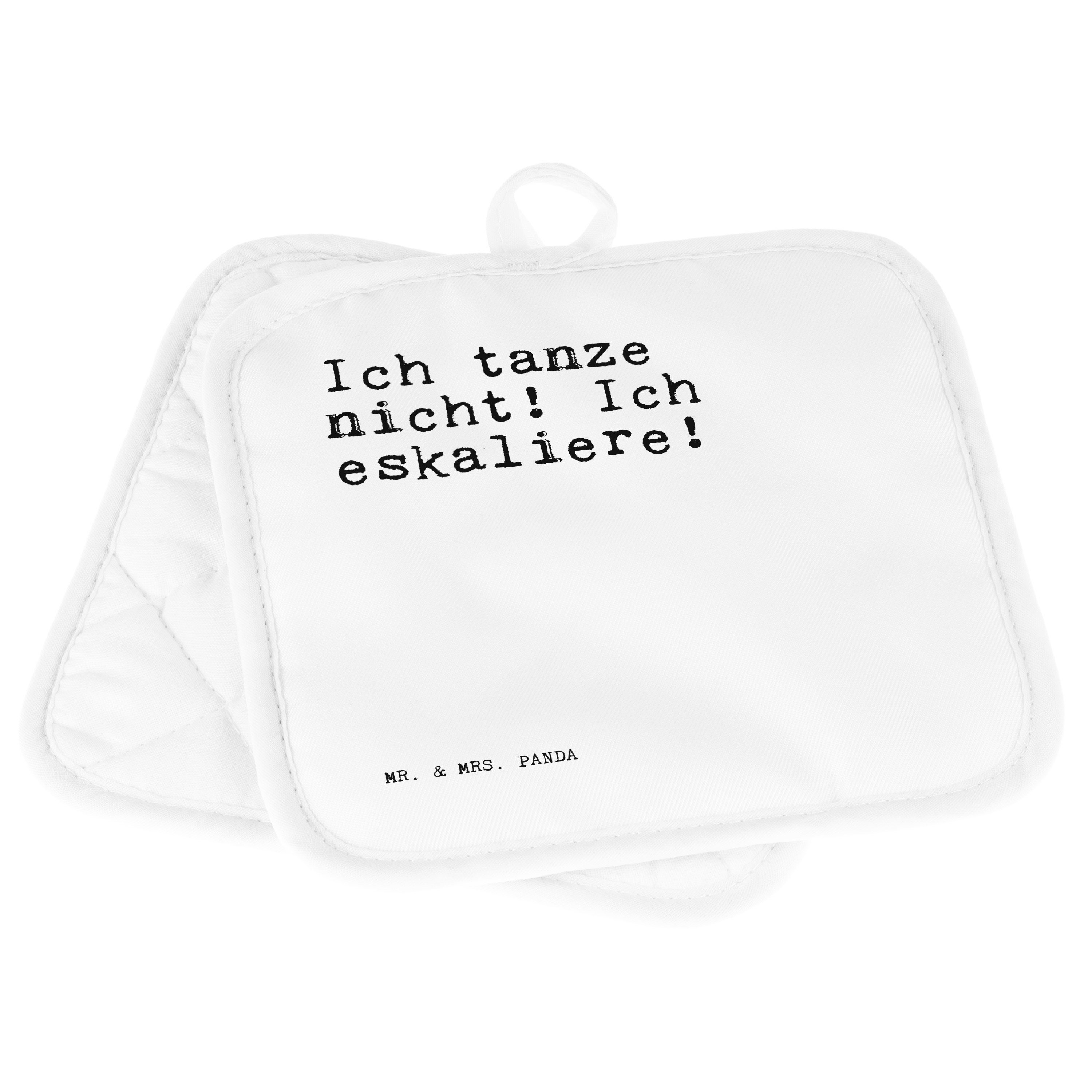 - Topflappen Mr. Party tanze Zitat, Ich nicht! & Panda Geschenk, Tanzen Mrs. (1-tlg) Ich... - Weiß Feiern,