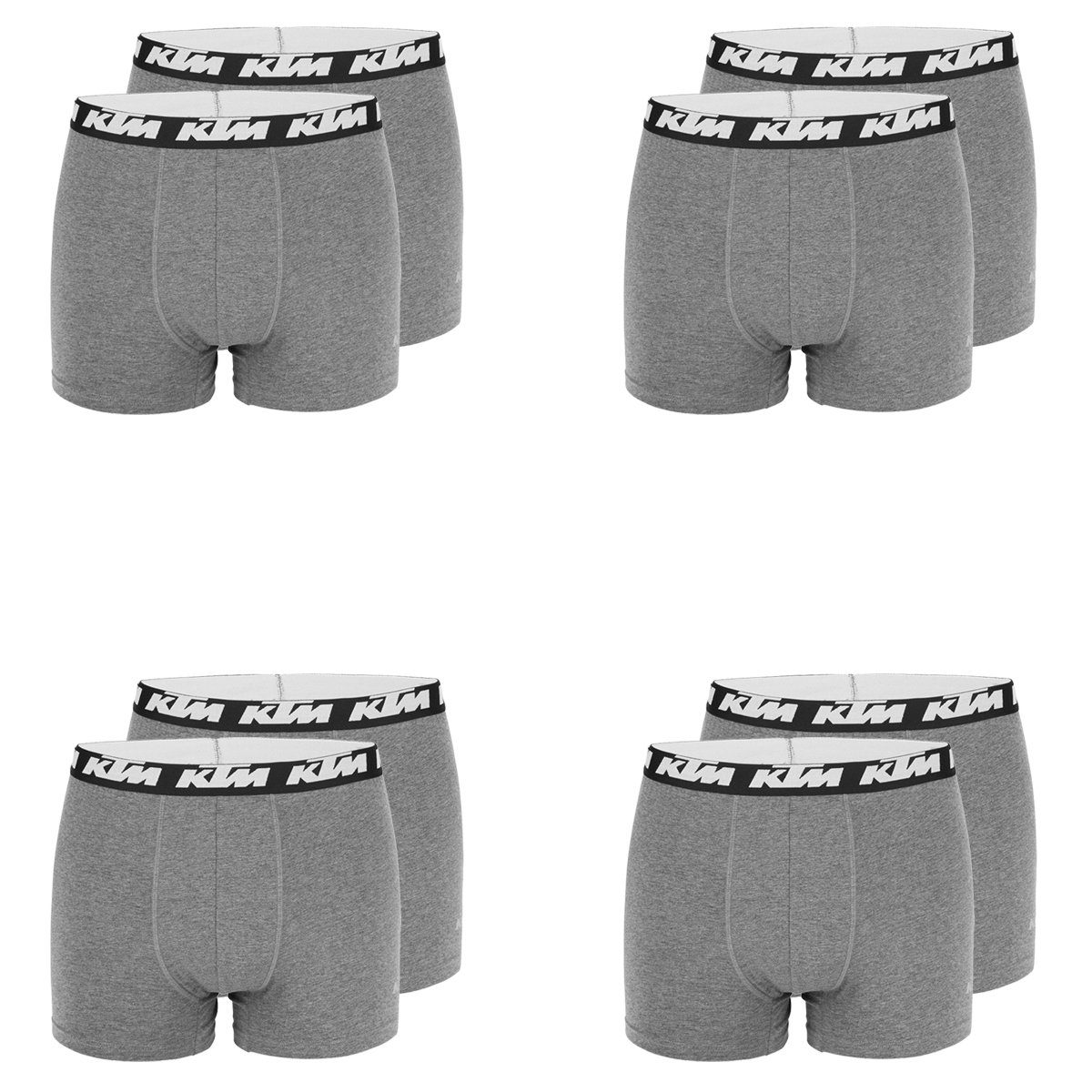 KTM Boxershorts 8er Pack Boxer Man Cotton (Set, 8-St., 8er-Pack) dark grey