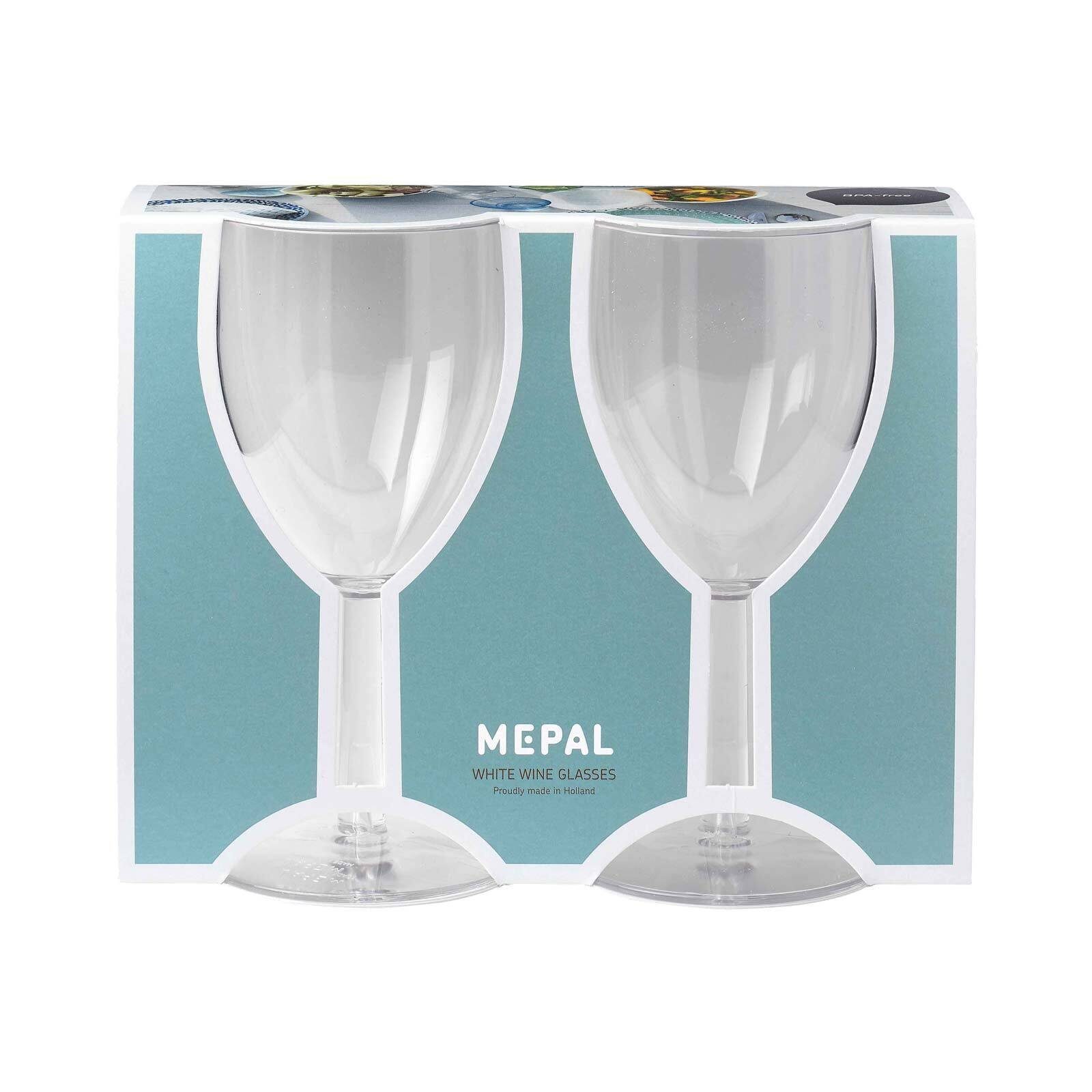 Mepal Weinglas Kunststoff-Weißweingläser 200 ml 2er Set, 2-tlg., Styrol-Acrylnitril