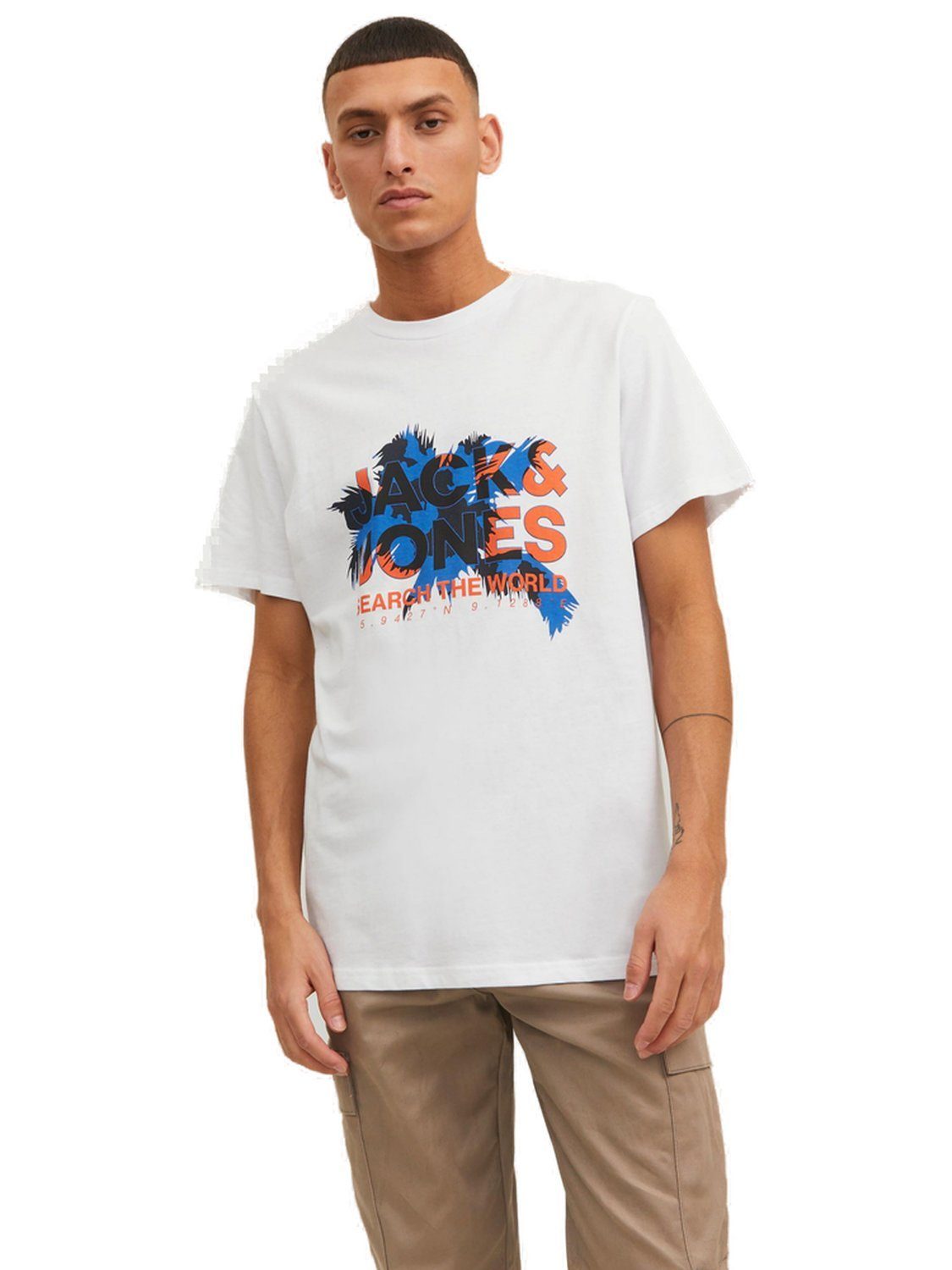 Jack & Jones T-Shirt JCOMARINA (1-tlg) aus Baumwolle White 12233600