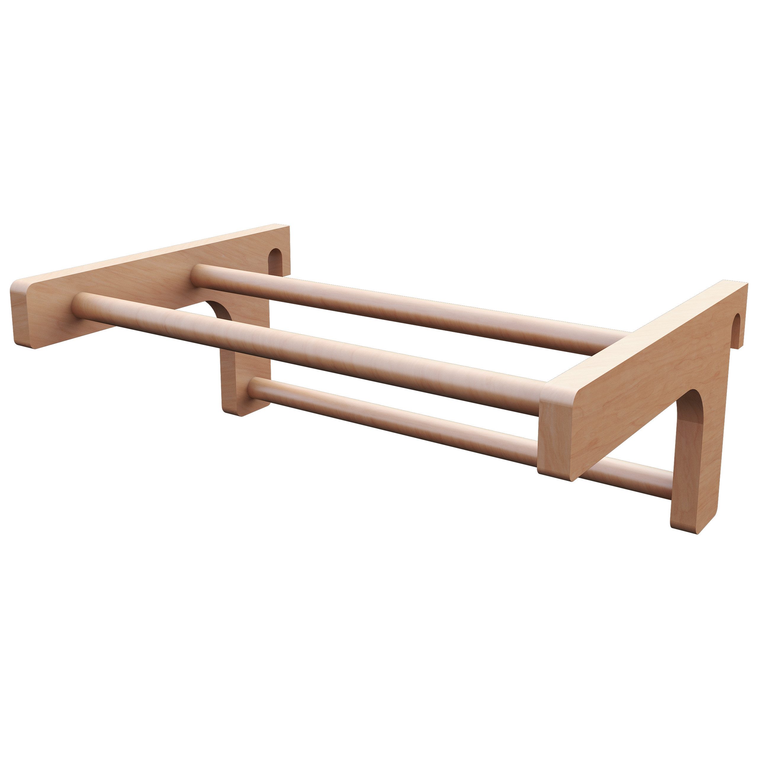 Physionics Kletter-Trainingsgerät Klimmzugstange für Sprossenwand - Abnehmbar, Holz (1-tlg), - Turnstange, Fitness Reckstange, Turnwand Zubehör