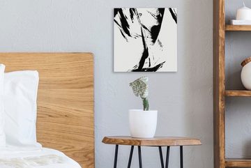 OneMillionCanvasses® Leinwandbild Farbe - Schwarz - Abstrakt, (1 St), Leinwand Bilder für Wohnzimmer Schlafzimmer