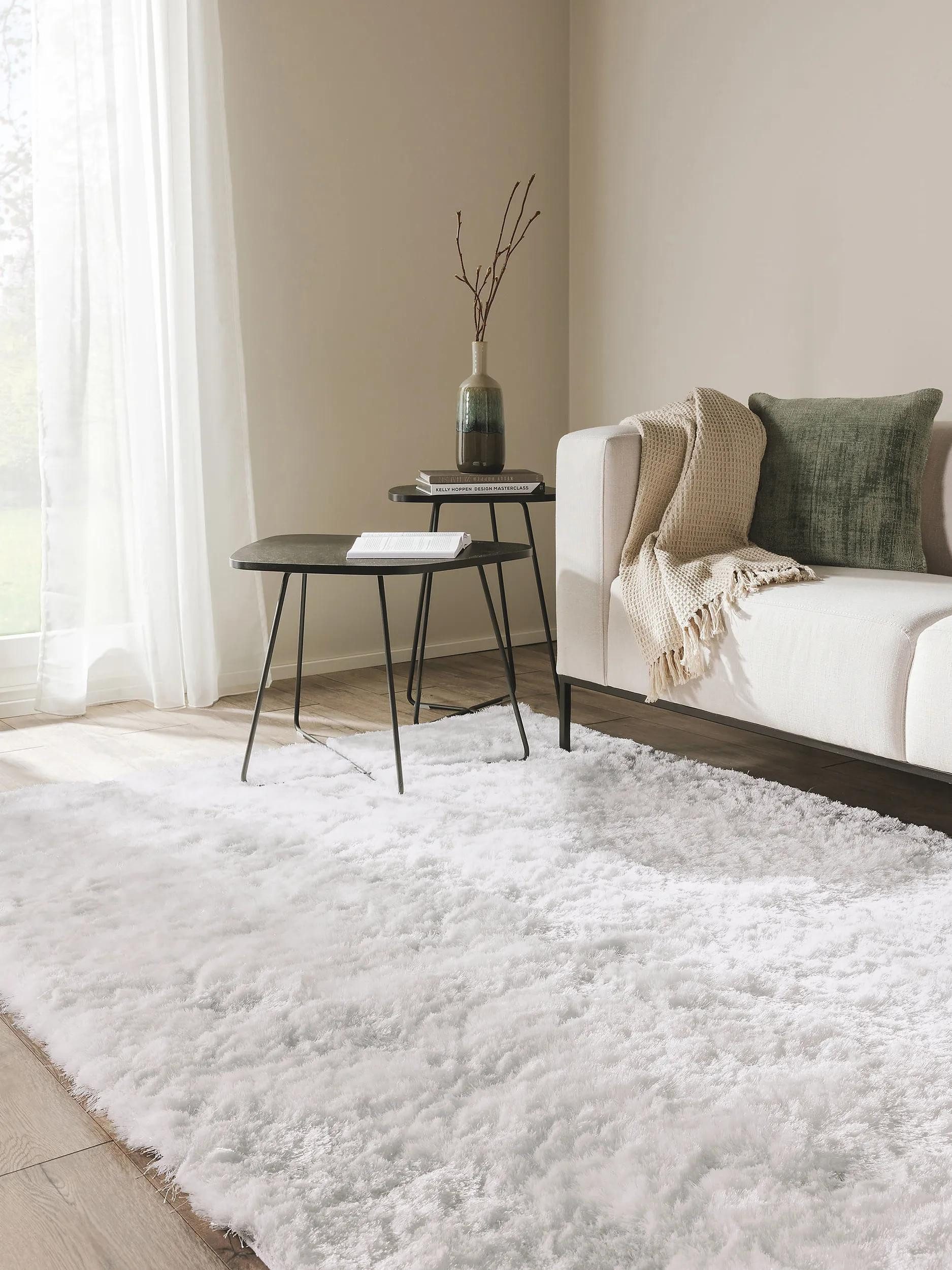 benuta Teppich Whisper, rechteckig, Höhe: 31 mm, Hochflorteppich Wohnzimmer, Schlafzimmer, Esszimmer, Flur, Weich