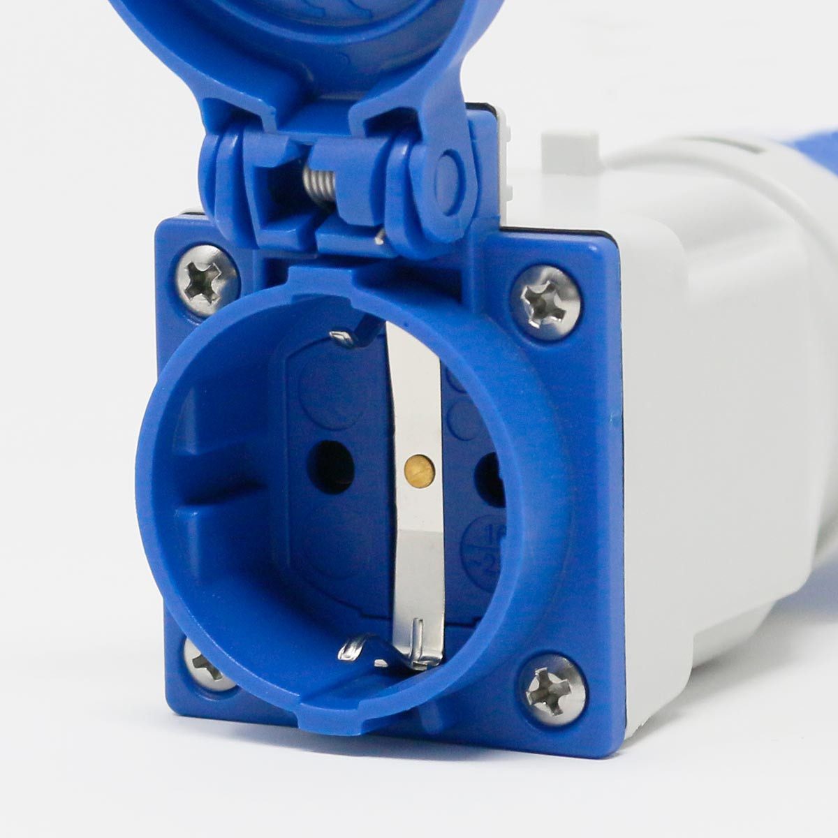 PCE CEE-Kupplung CEE-Adapterstecker, Stecker auf Schuko-Kupplung