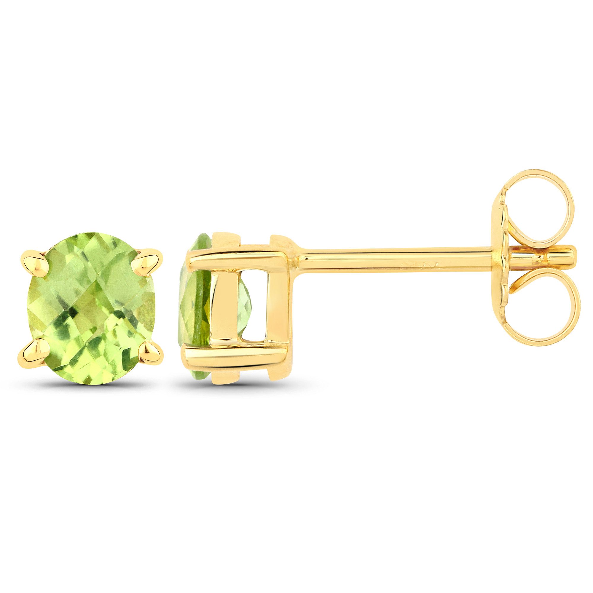Vira Jewels Paar Ohrstecker 925-Sterling Silber vergoldet Glänzend Peridot günstig online kaufen
