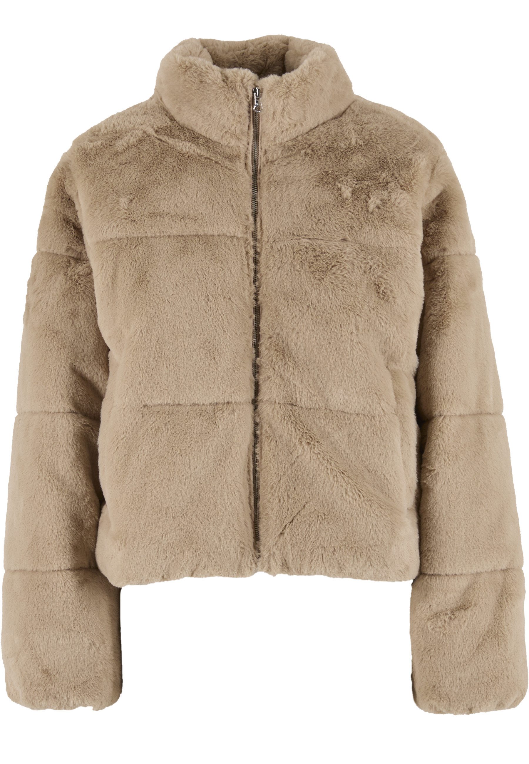 URBAN CLASSICS Winterjacke Urban Classics Ladies Short Faux Fur Puffer Jacket (1-St)