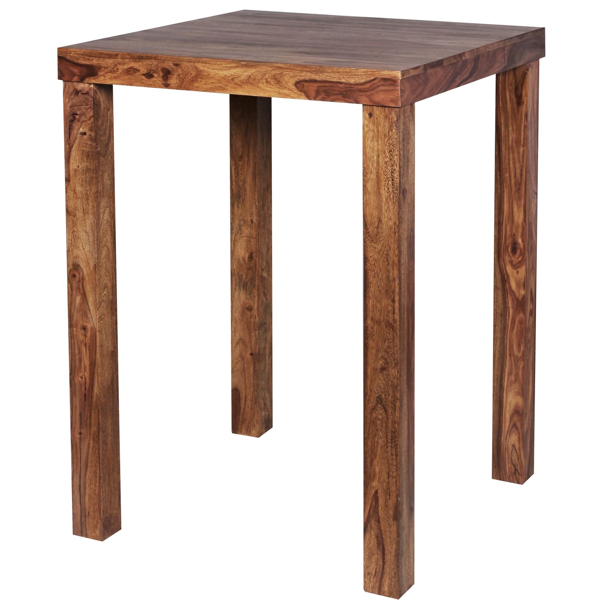 furnicato Stehtisch Rustikaler Bartisch Massivholz, Walnuss Finish 80x110x80 (1-St)