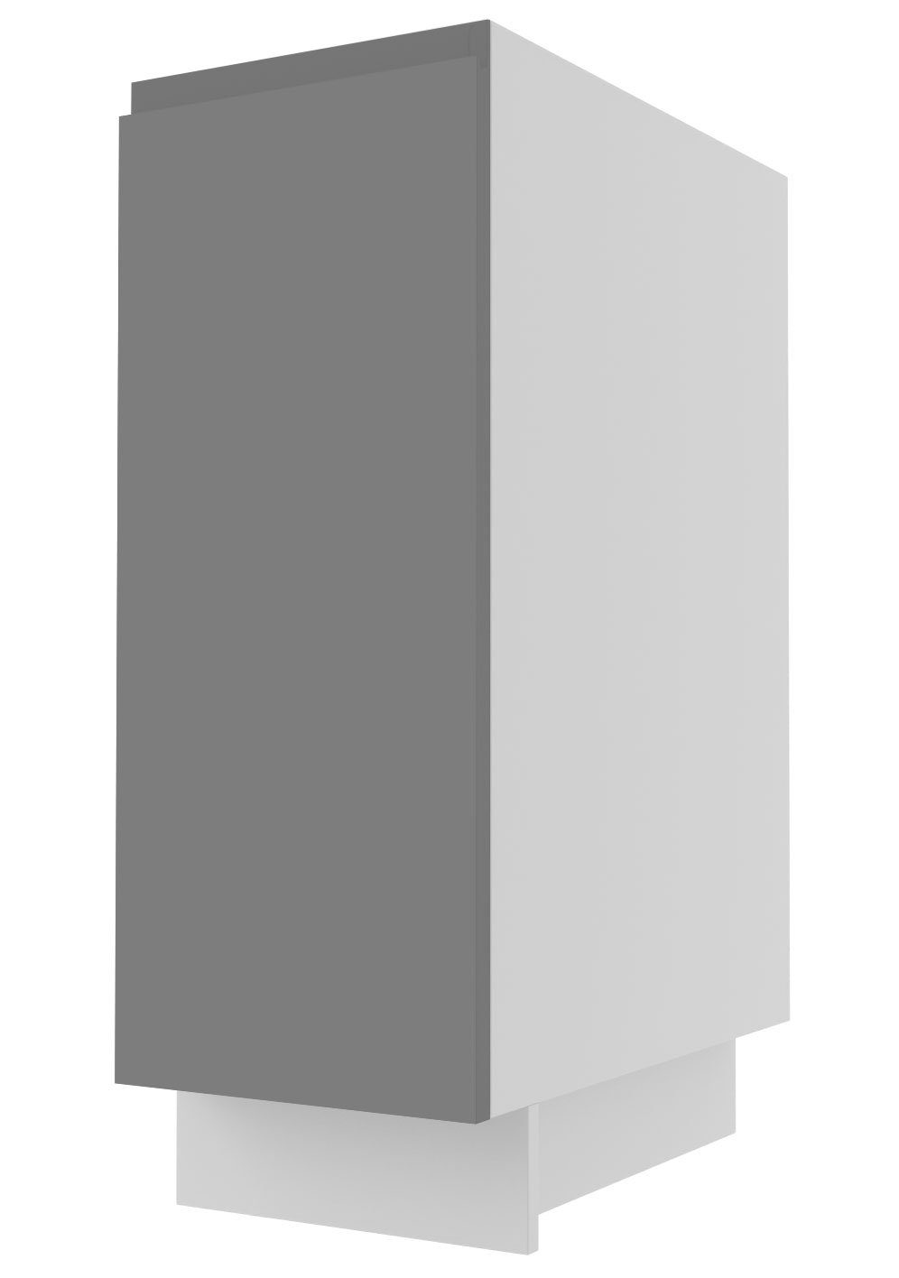 Feldmann-Wohnen Unterschrank Avellino 30cm Front- und Korpusfarbe wählbar grifflos mit Schrankauszug stone grey Acryl matt