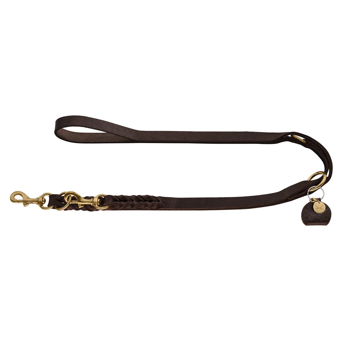 Hundeleine Verstellbare Führleine Sansibar Solid dunkelbraun