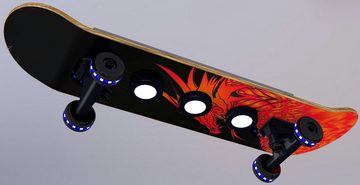 EVOTEC LED Deckenleuchte Dragon, Dimmfunktion, Farbwechsel, LED fest integriert, Warmweiß, Easy Cruiser, Skateboard-Design, Rollen - Wheels