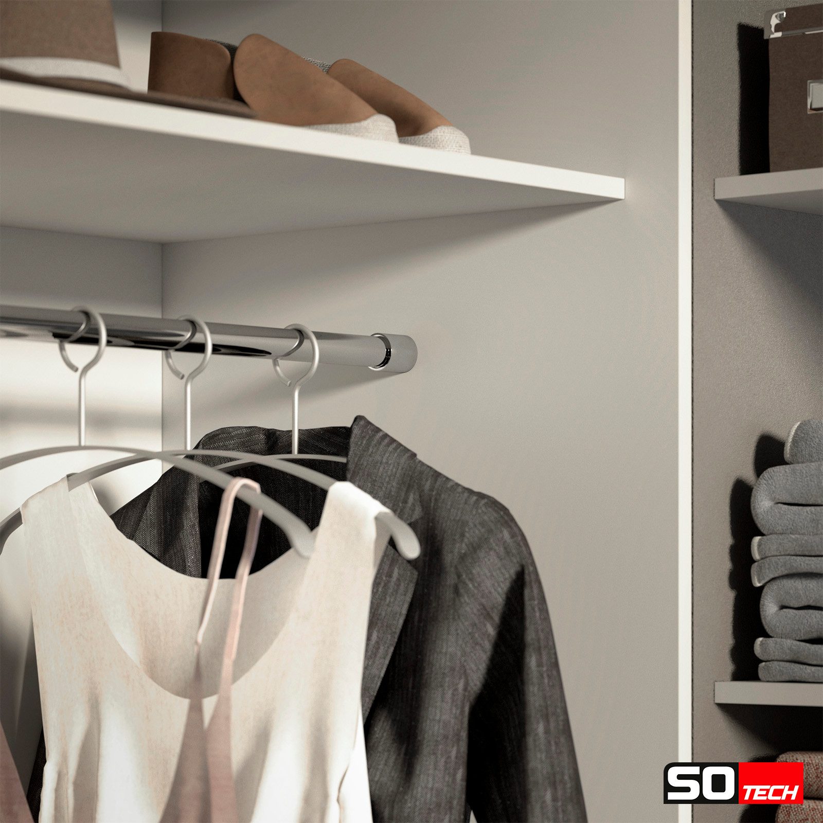 SO-TECH® Garderobenstange Garderobenstangen Kleiderstangen Chrom poliert Ø günstig online kaufen