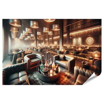 islandburner Poster Einladende Shisha Bar Lounge mit modernem und gemütlichem Ambiente