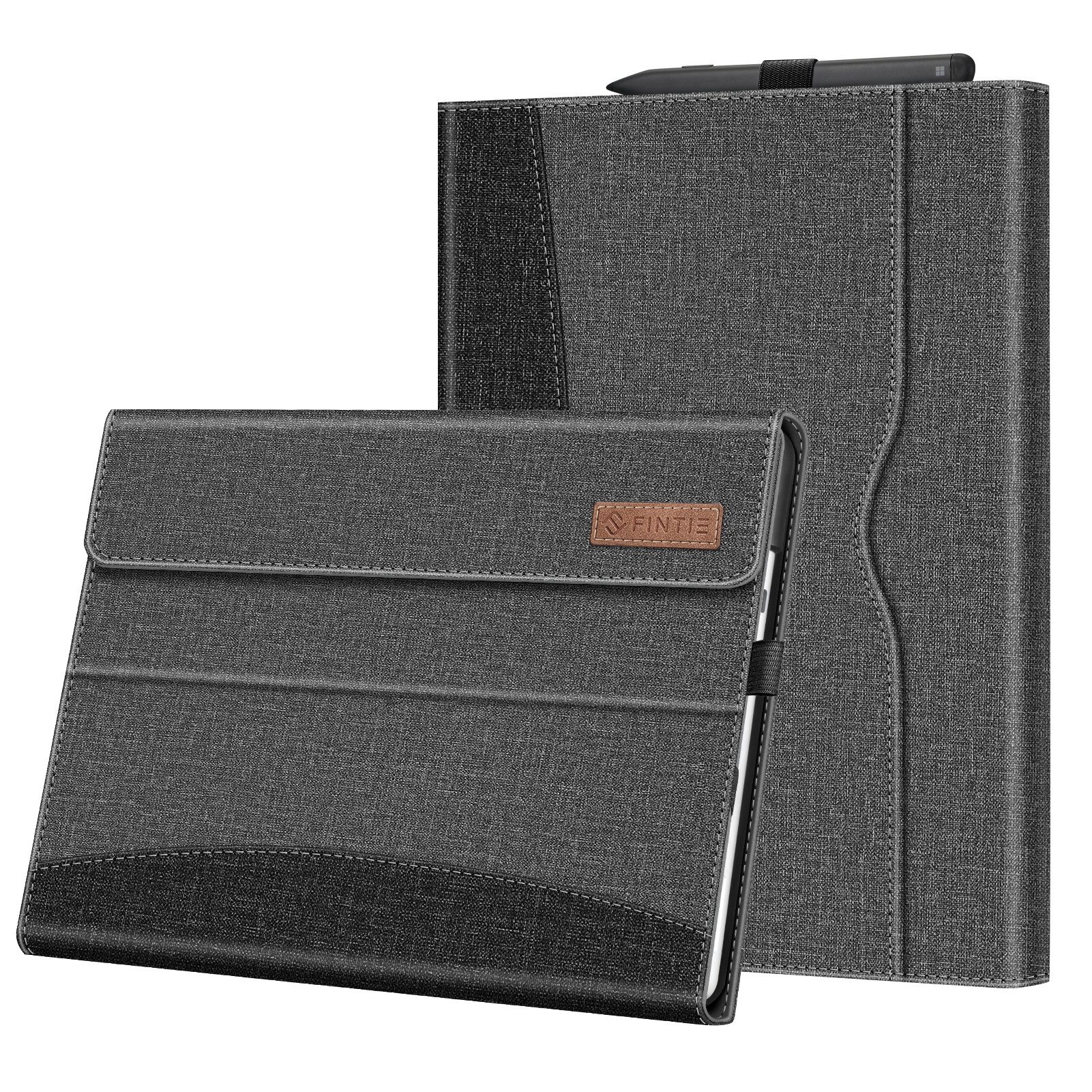 Fintie Tablet-Hülle für Microsoft Surface Pro 11/Pro 10/Pro 9 13''-Multi-Sichtwinkel Hülle, Kunstleder Case mit Dokumentschlitze Stifthalter,Type Cover Kompatibel