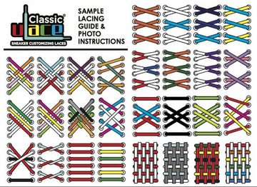 U-Laces Schnürsenkel Classic Mix N Match 6 Stück - elastische Schnürsenkel mit Wiederhaken