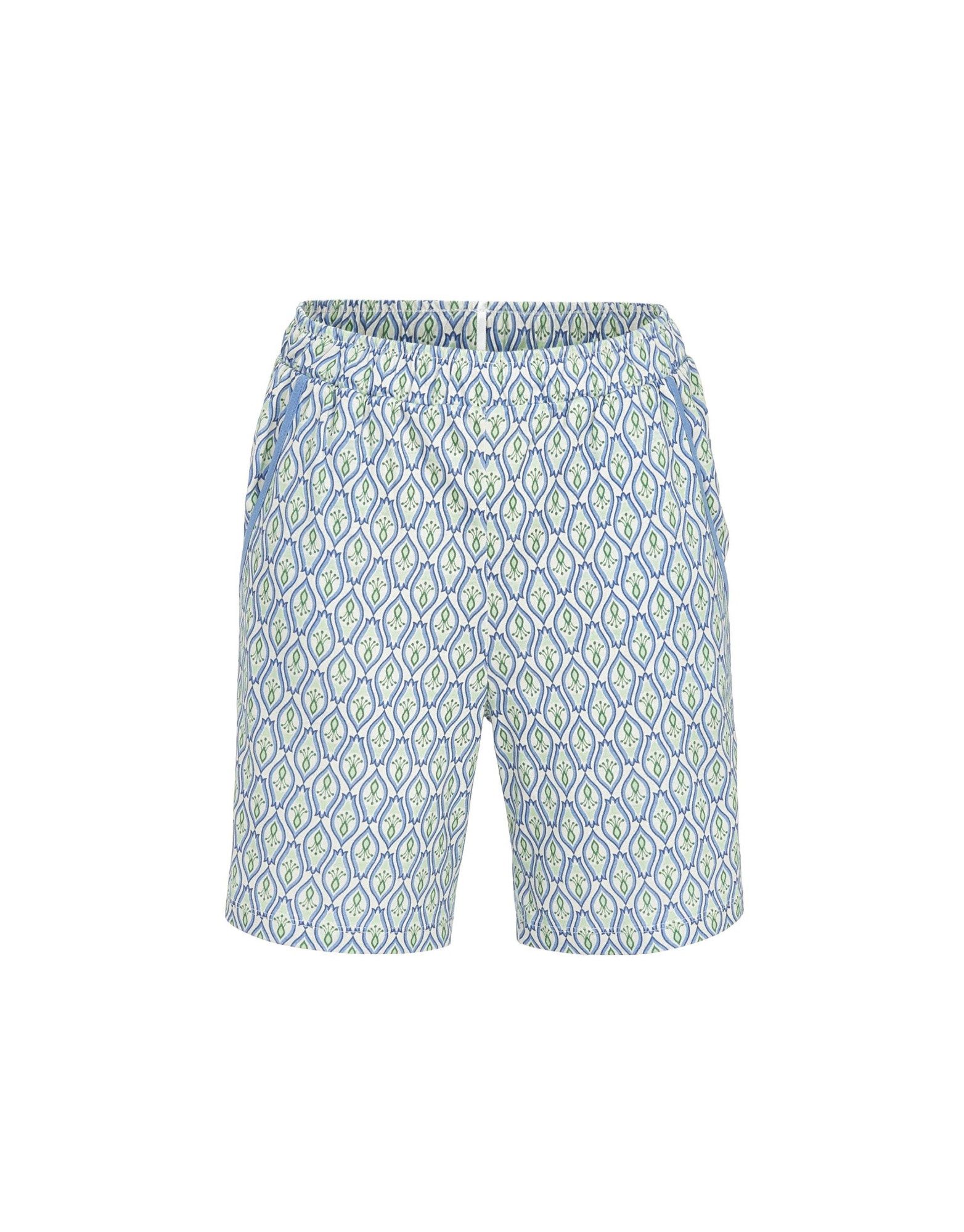Ringella Pyjamahose - Shorts im floralen Ornament-Dessin und mit Seitentaschen Elastikbund