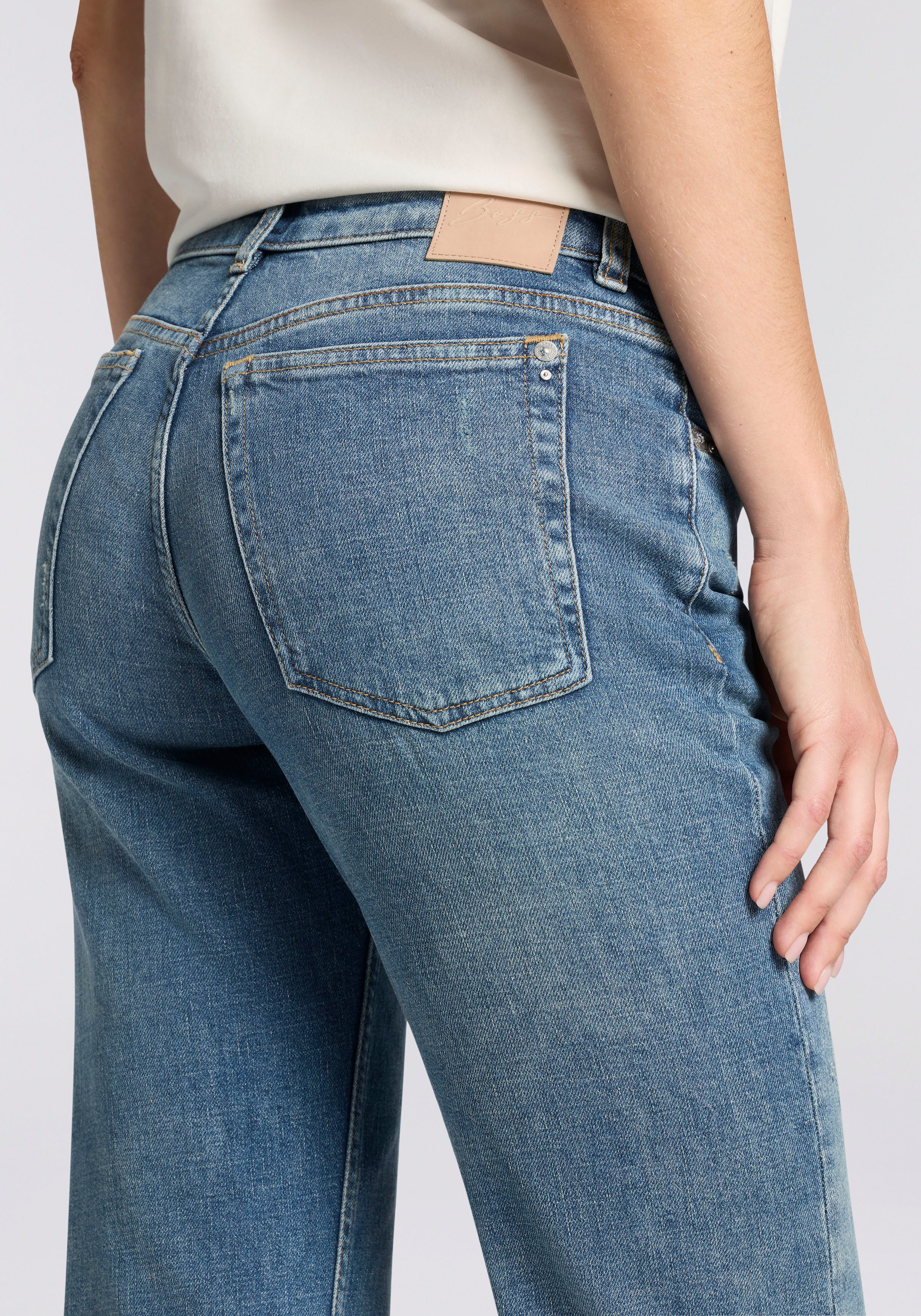 BOSS ORANGE Bootcut-Jeans SOFT BOOTCUT LR Premium Damenmode Low Rise