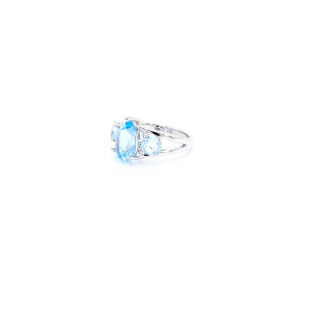 Cavill Silberring Cavill Ring 5,3 ct Himmelblauer Topas Tropfen Sterlingsilber (1-tlg)
