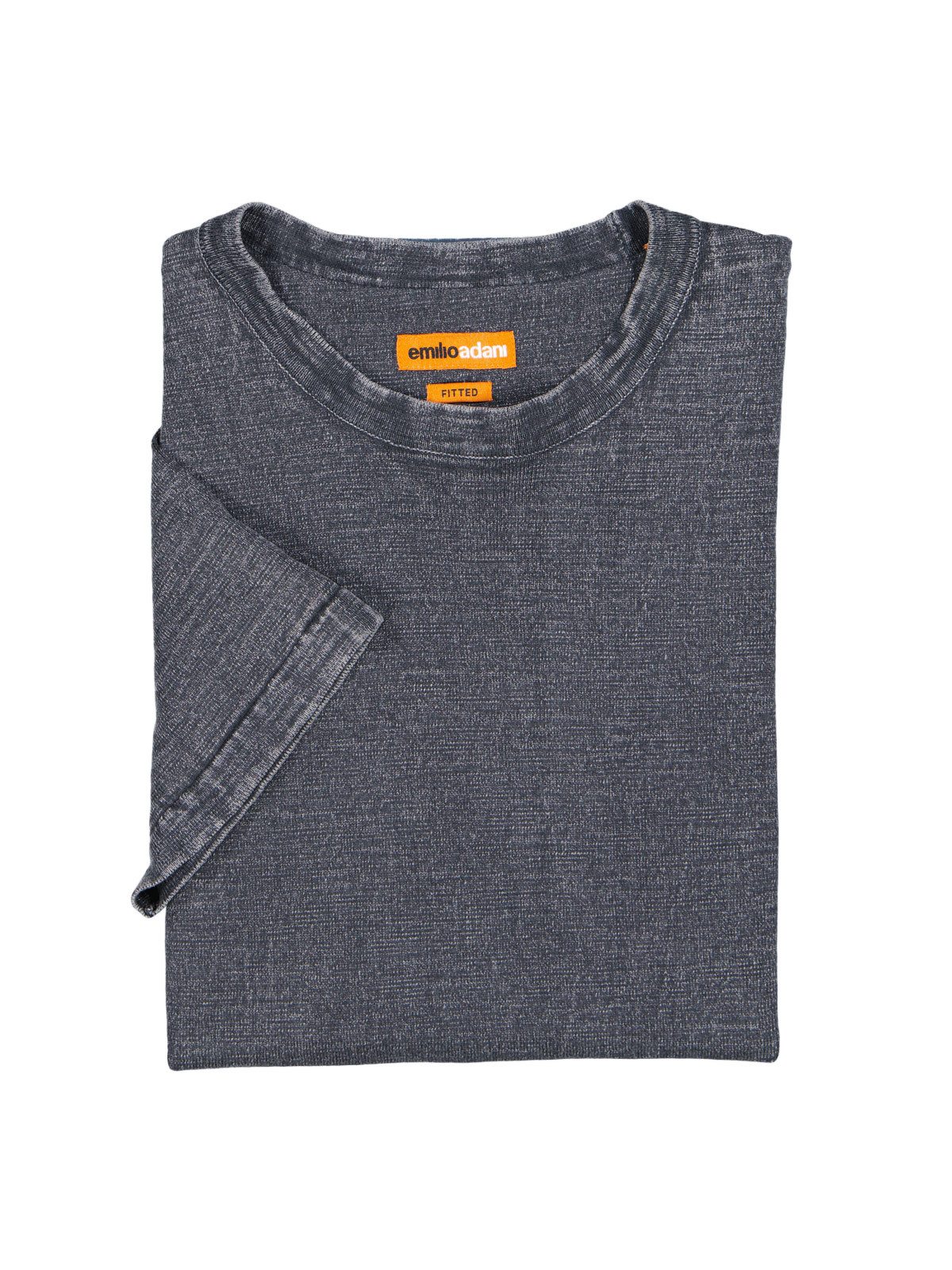 emilio adani T-Shirt Herren T-Shirt mit Wascheffekt, Anthrazit
