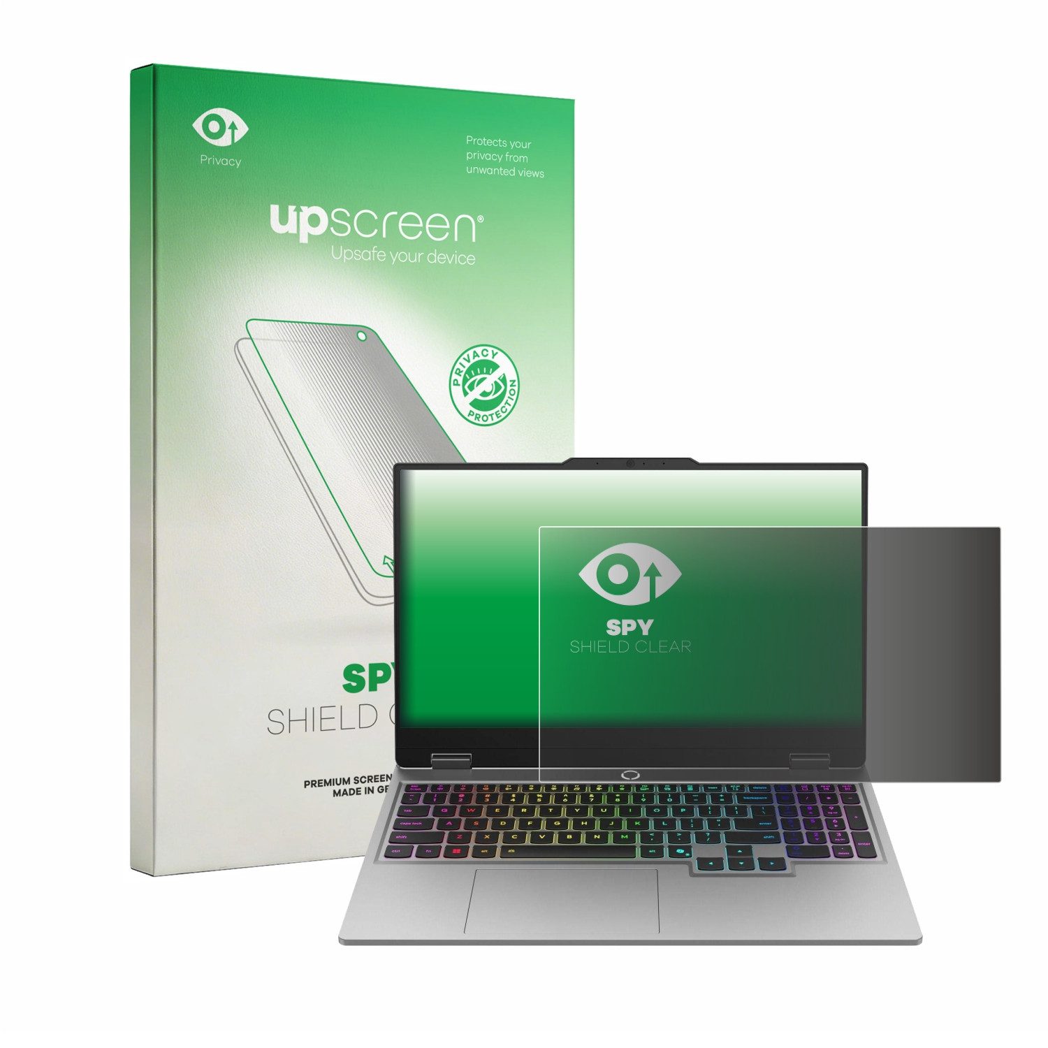 upscreen Displayschutzfolie Sichtschutzfolie für Lenovo LOQ 17i Gen 10 17", Anti-Spy Privacy Sichtschutz Blickschutzfolie Blaulicht-Schutz