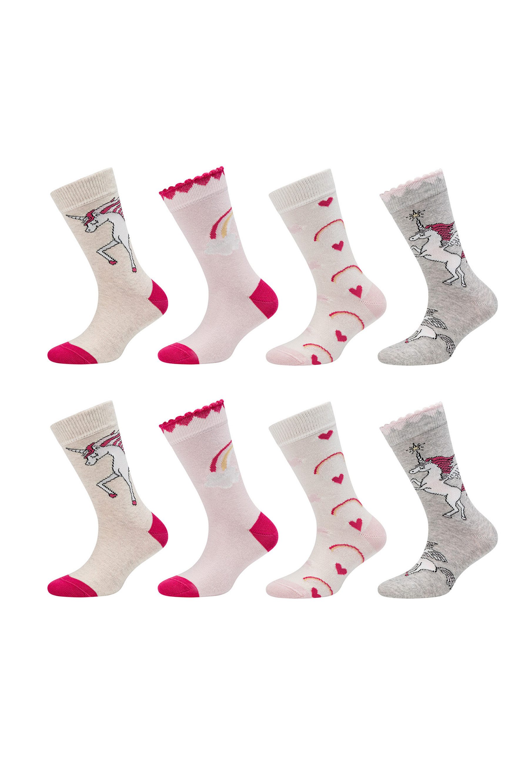 Camano Socken Kindersocken ca-soft 8er Pack 8er Pack Ohne drückenden Gummibund, Aus OCS zertifizierter Baumwolle