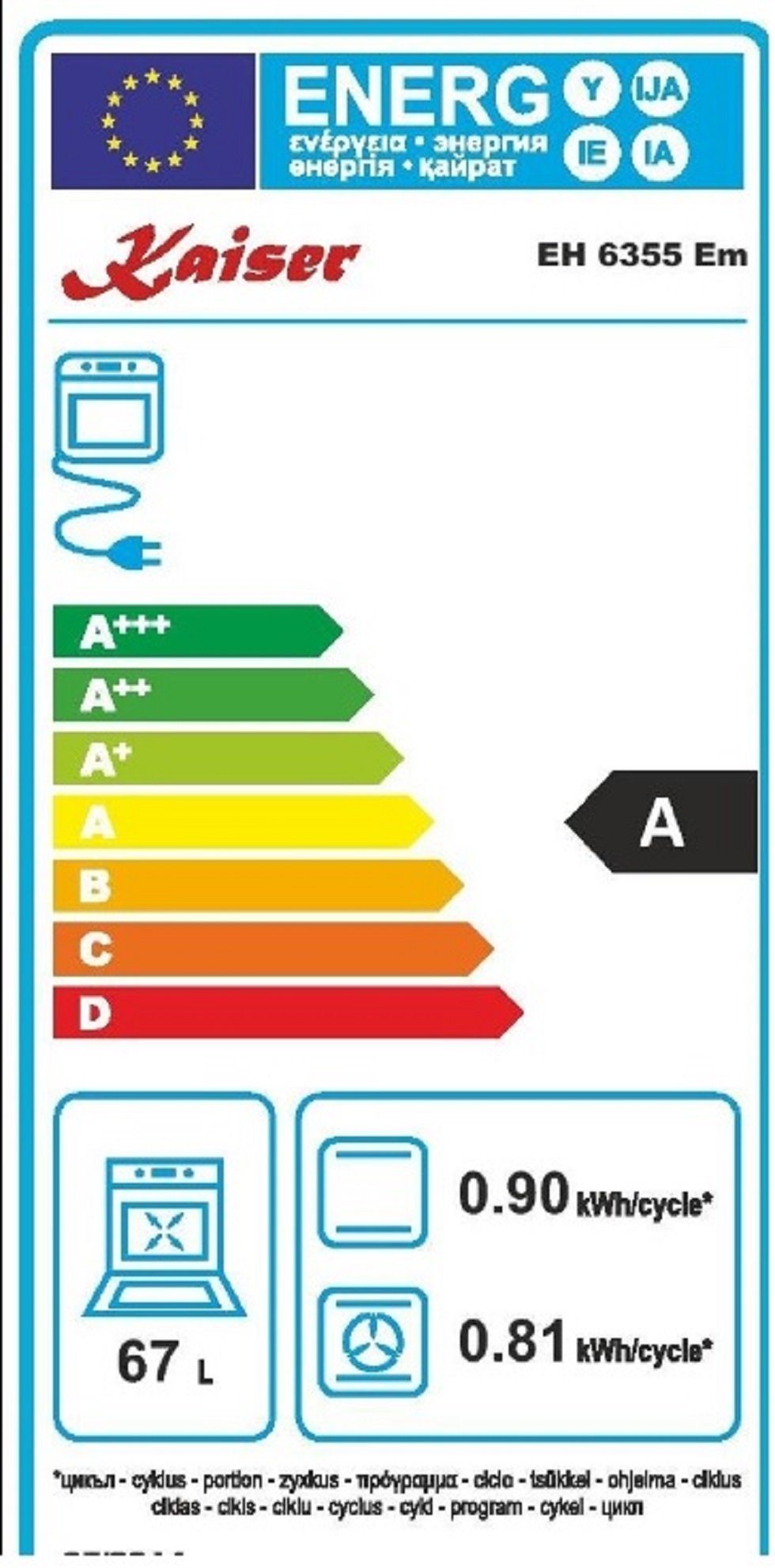 Energieeffizienzklasse: 