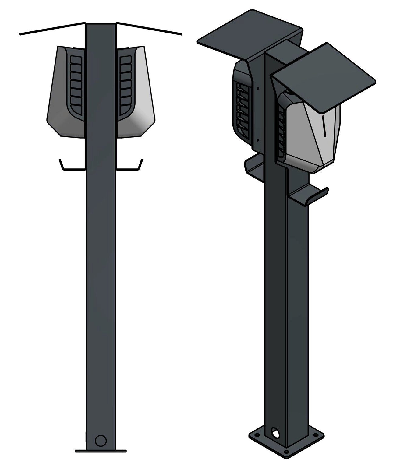 Stele Deutschland, Easee in 100% DIE-LADESÄULE.DE Hergestellt 100% "DUO" Hergestellt speziell Deutschland) in für (2, - Ladesäule Dual Elektroauto-Ladestation-Halterung, - Stan... 2-tlg., Wallbox