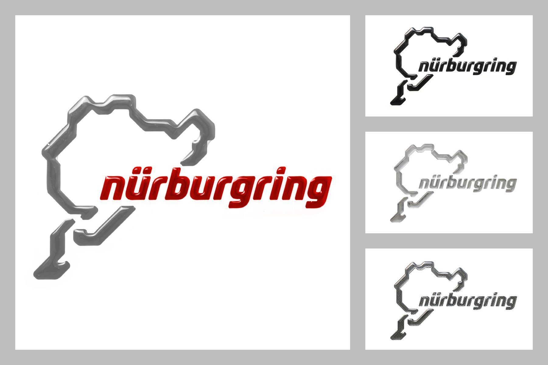 Nürburgring Aufkleber NÜRBURGRING - 3D Aufkleber - Logo Modern Nürburgring - 12 cm