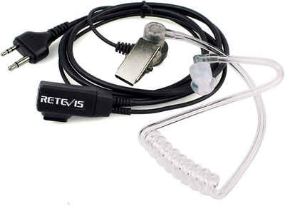 Retevis Walkie Talkie 2 Pin Headset, Covert Akustische Rohr Ohrhörer Kopfhörer für Midland