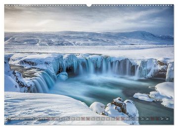 CALVENDO Wandkalender Winterwunder auf Island (Premium, hochwertiger DIN A2 Wandkalender 2023, Kunstdruck in Hochglanz)