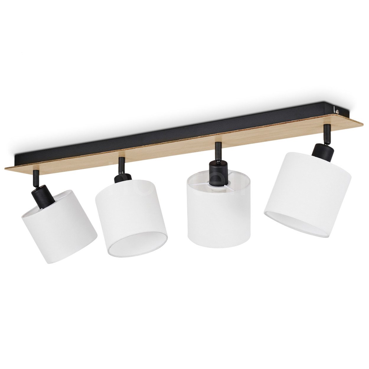 hofstein Deckenleuchte »Costa« Deckenlampe aus Holz/Metall/Stoff günstig online kaufen