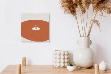 OneMillionCanvasses® Leinwandbild Mann - Jahrgang - Kreis, (1 St), Leinwand Bilder für Wohnzimmer Schlafzimmer