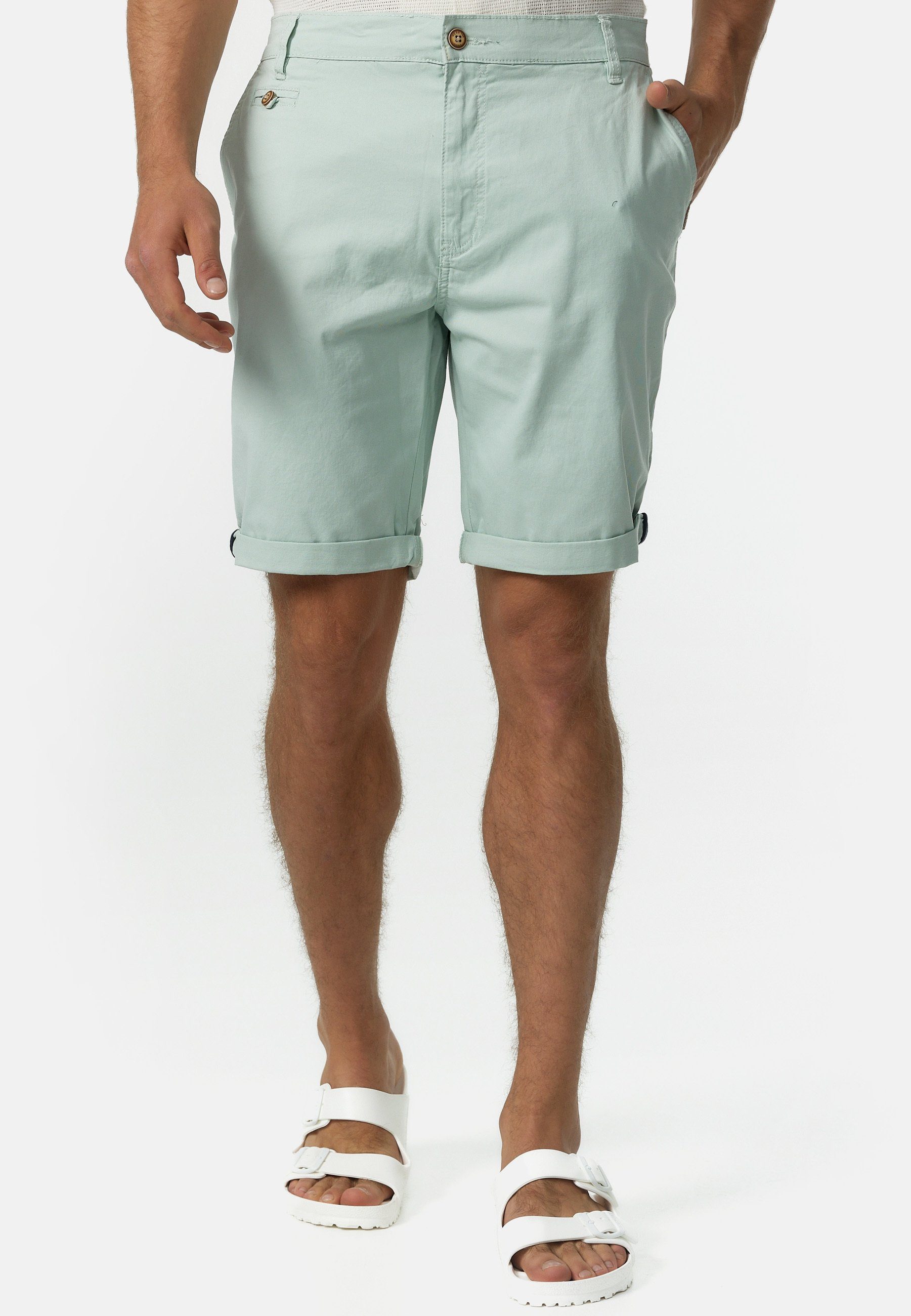 Indicode Chinoshorts Creel aus elastischer Baumwoll-Qualität günstig online kaufen