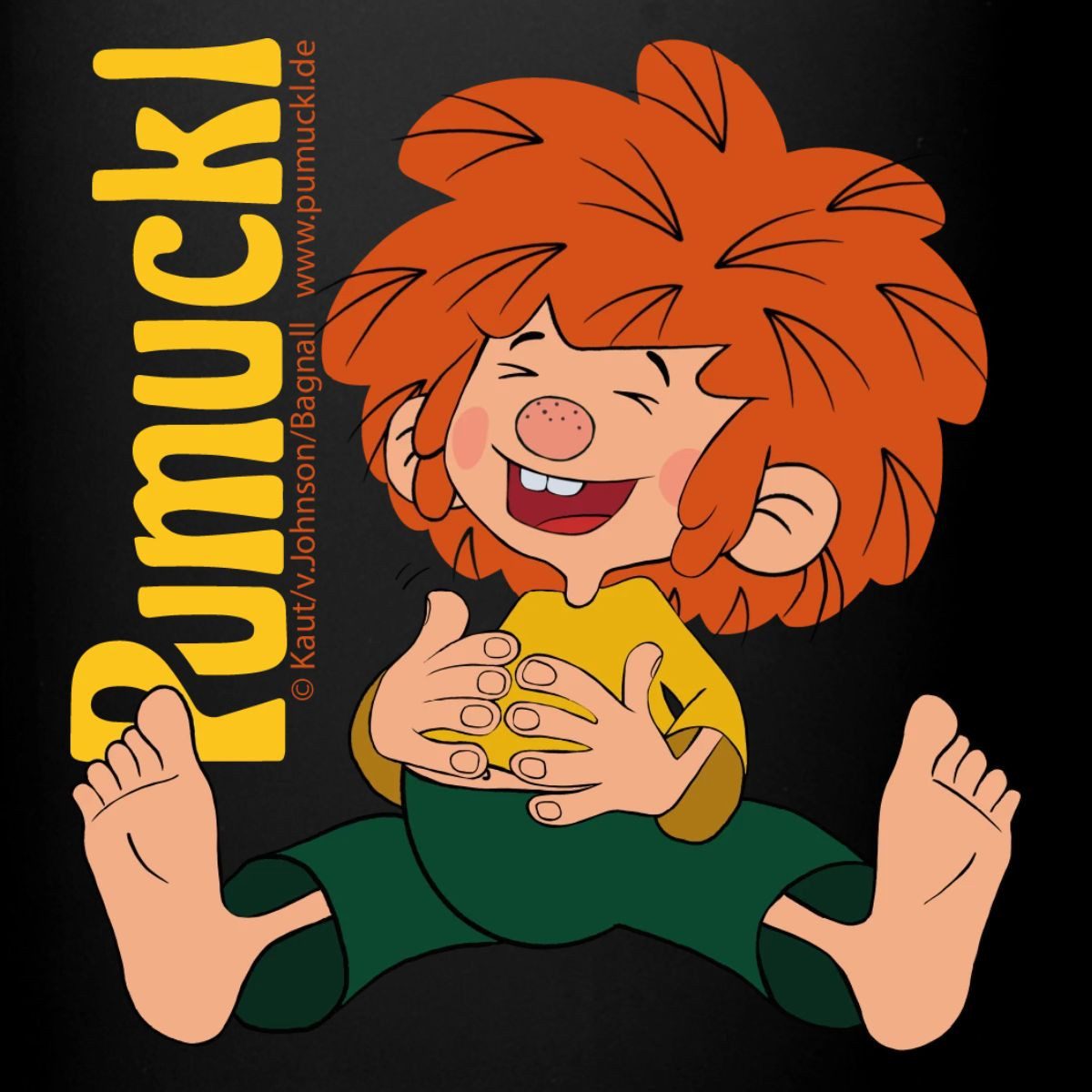 Spreadshirt Tasse Pumuckl Mit Fröhlichem Lachen Tasse Einfarbig, Keramik