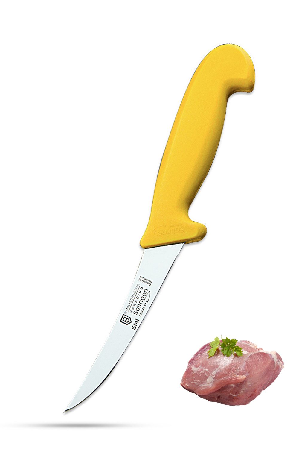 SMI Ausbeinmesser Solingen 5 Zoll Ausbeinmesser gebogen Metzgermesser Fleischmesser