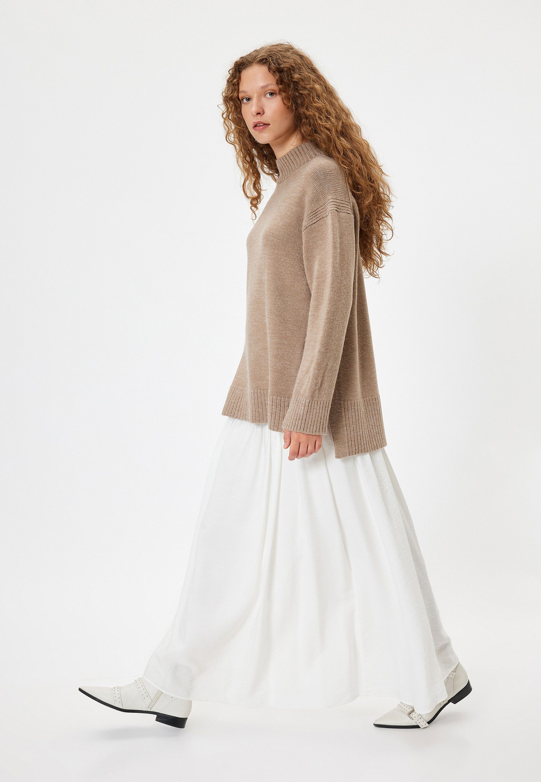 Koton Stehkragenpullover Standkragen Langärmelig