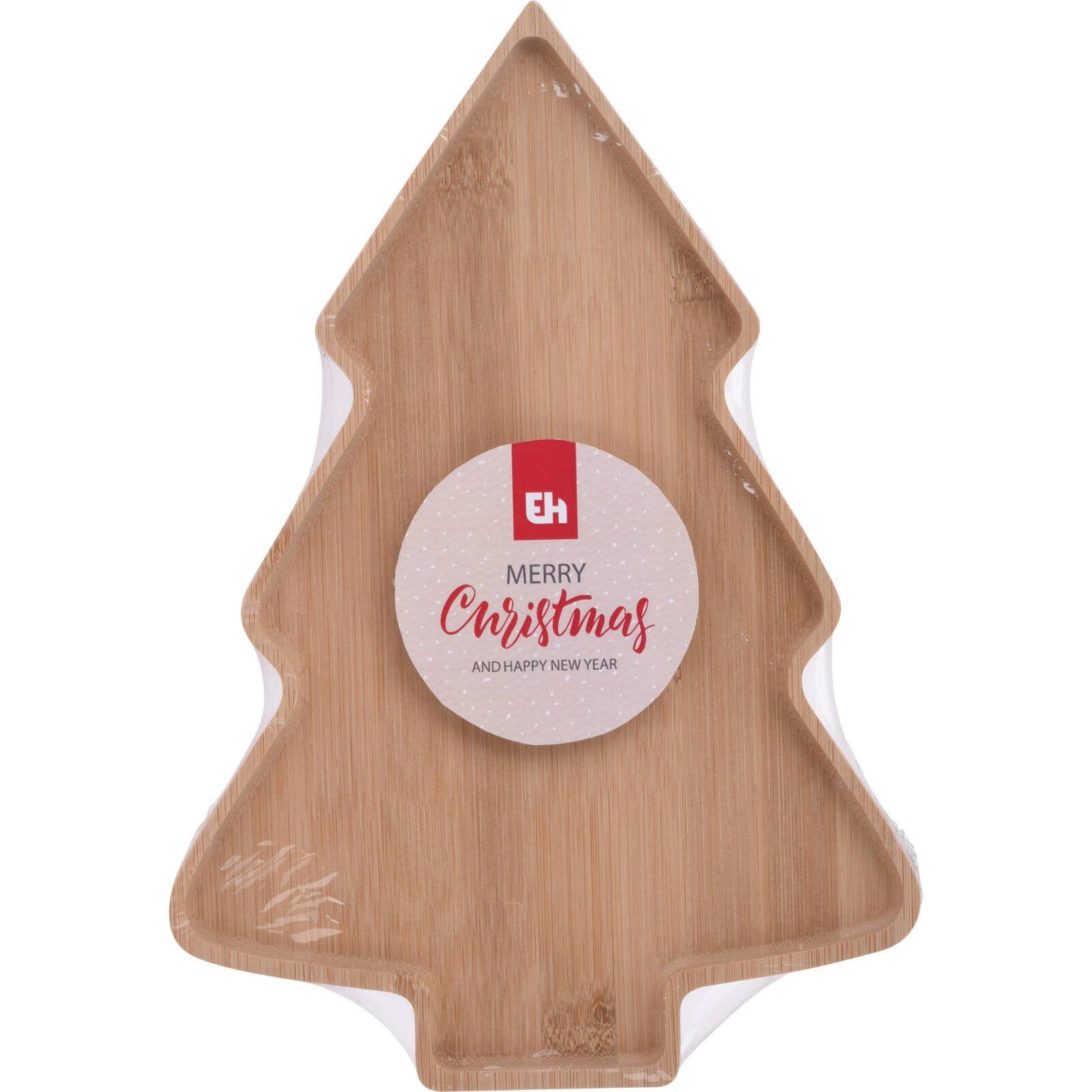 Excellent Houseware Servierplatte XMAS, Bambus, (Holzplatte)