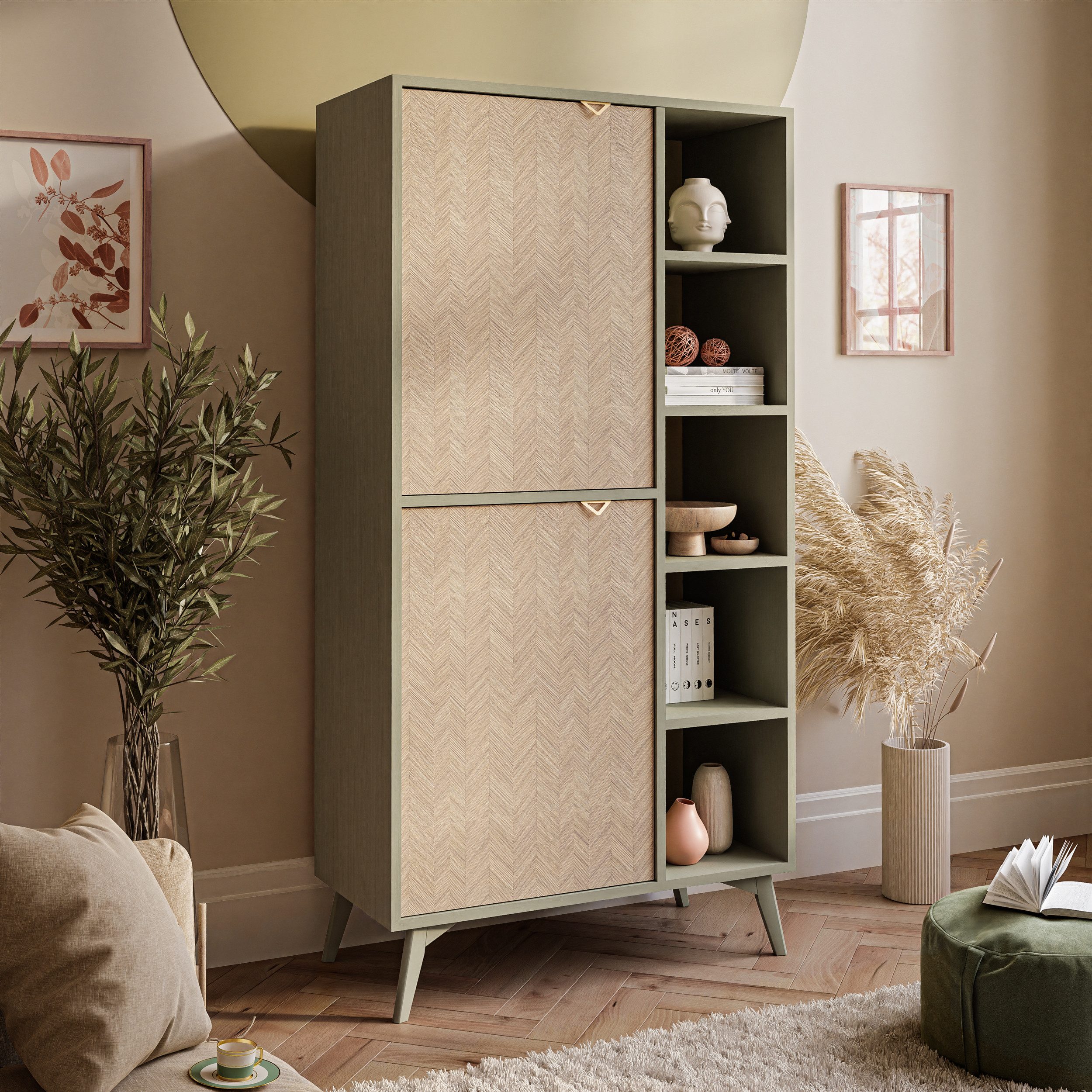 Lookway Standregal ALOE RG80 mit Türen, 80x38x160 cm – Bild 3 von 5